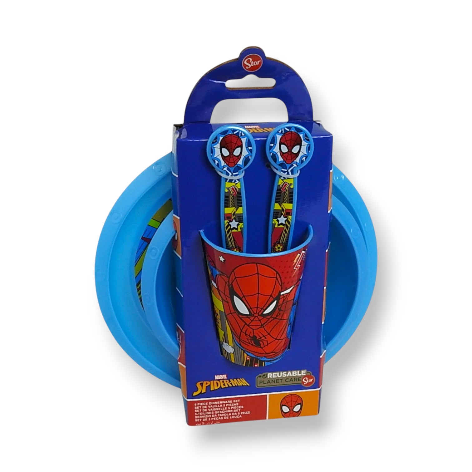 SET VAJILLA INFANTIL 5 PIEZAS SPIDER-MAN