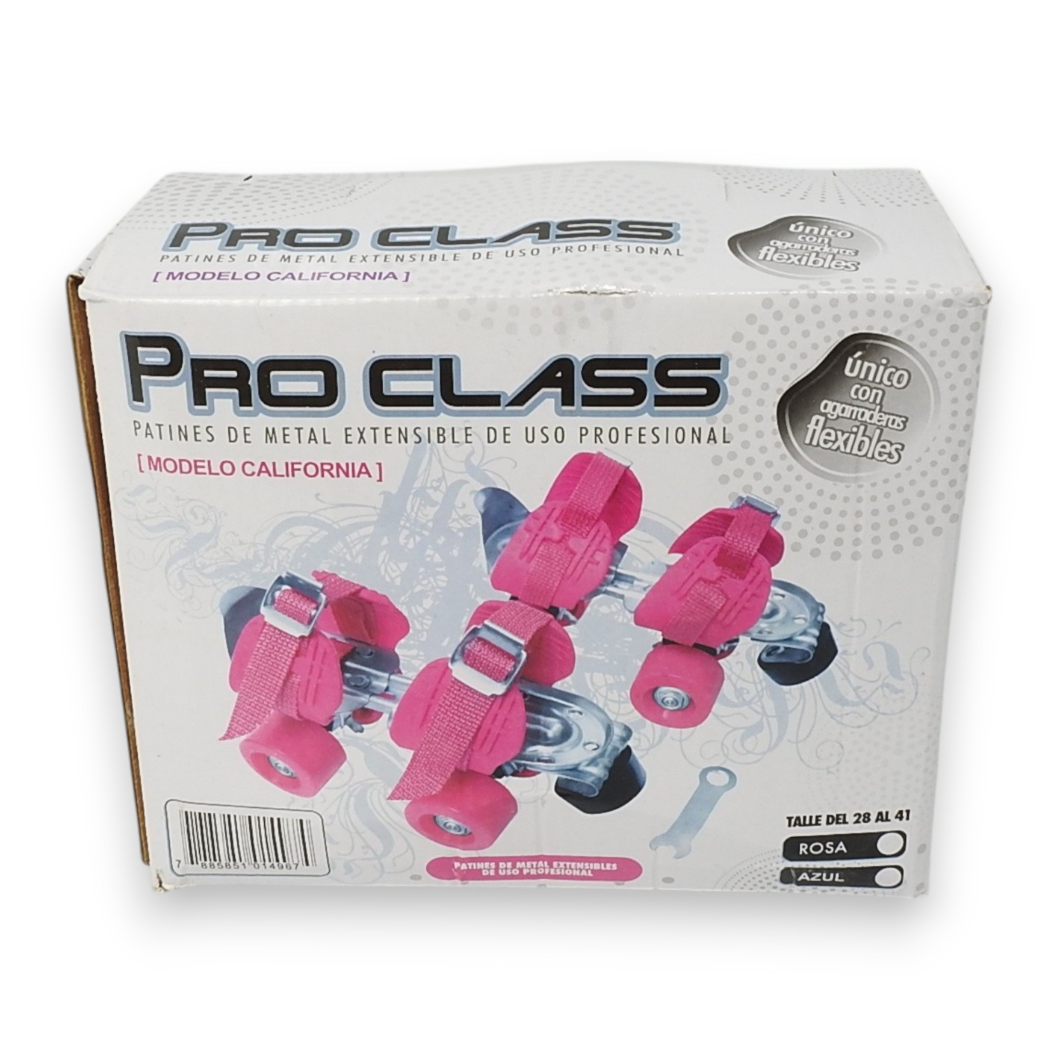 PATIN 4RUEDAS METAL ROSA/AZUL E/CAJA