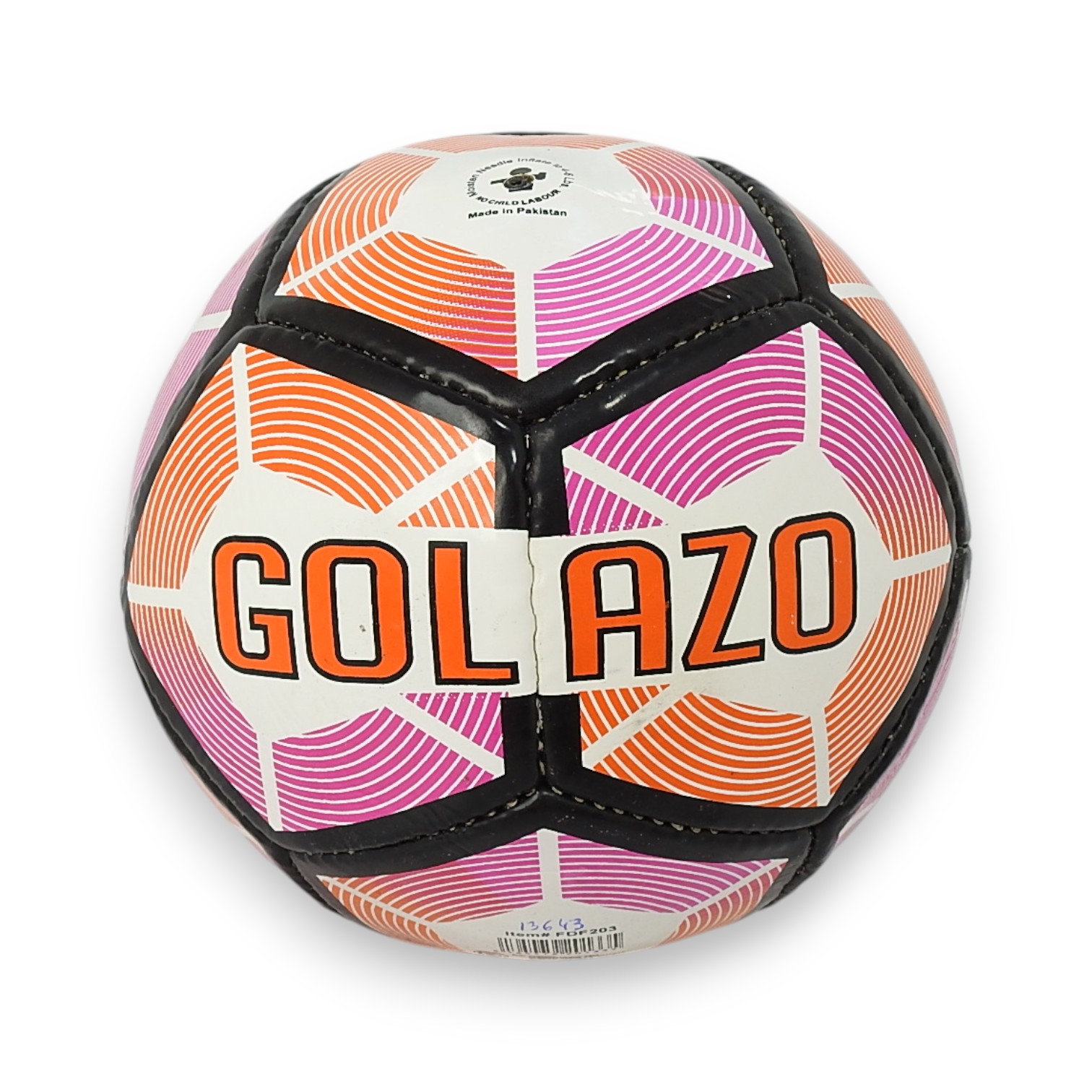 Pelota golazo blanca/fluor naranja art.970-0032