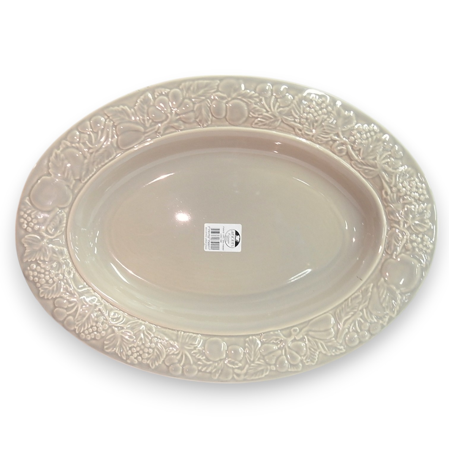 FUENTE OVALADA 31X42 CM GRIS PIEDRA ART.7250001