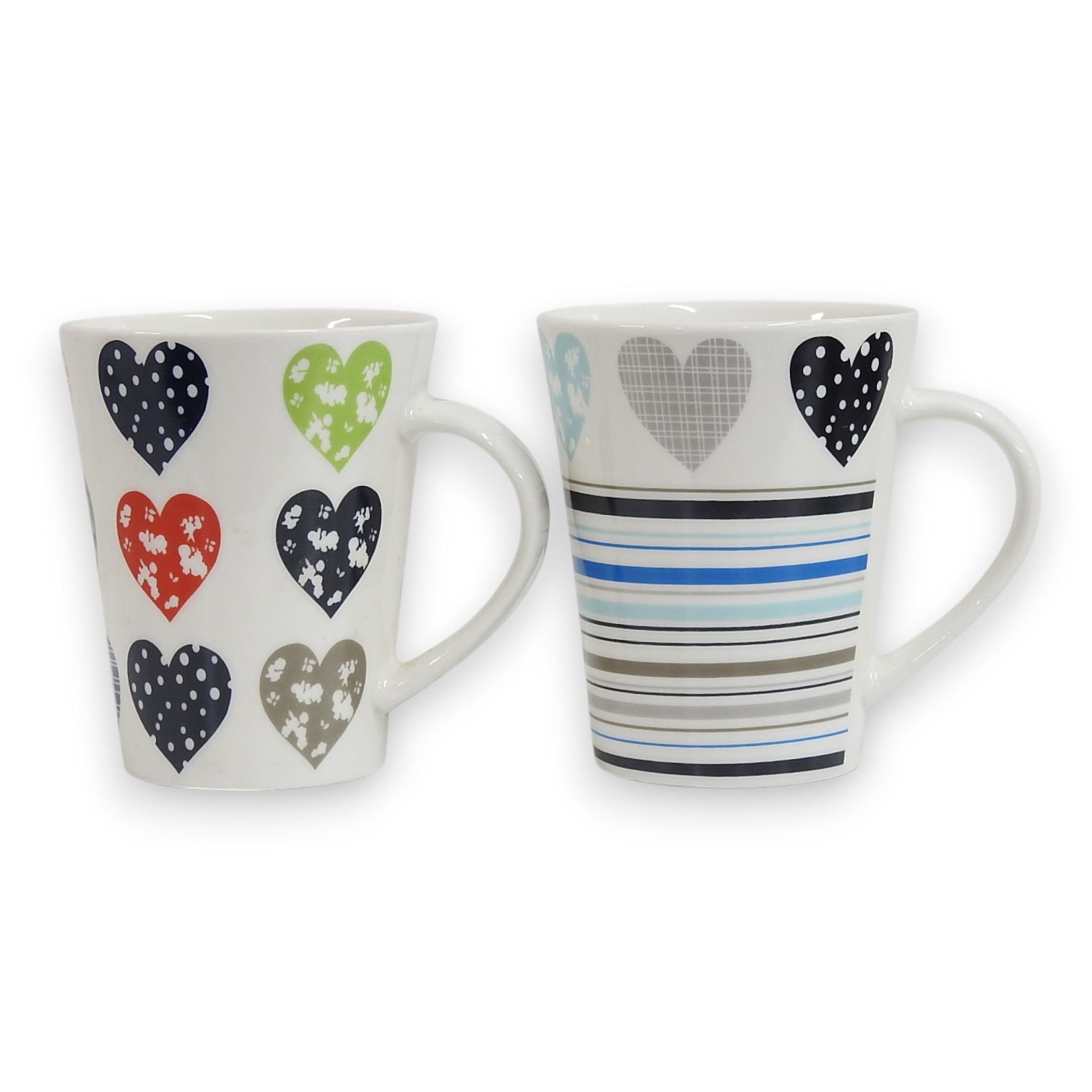 JARRO MUG CONICO CORAZONES SURTIDOS