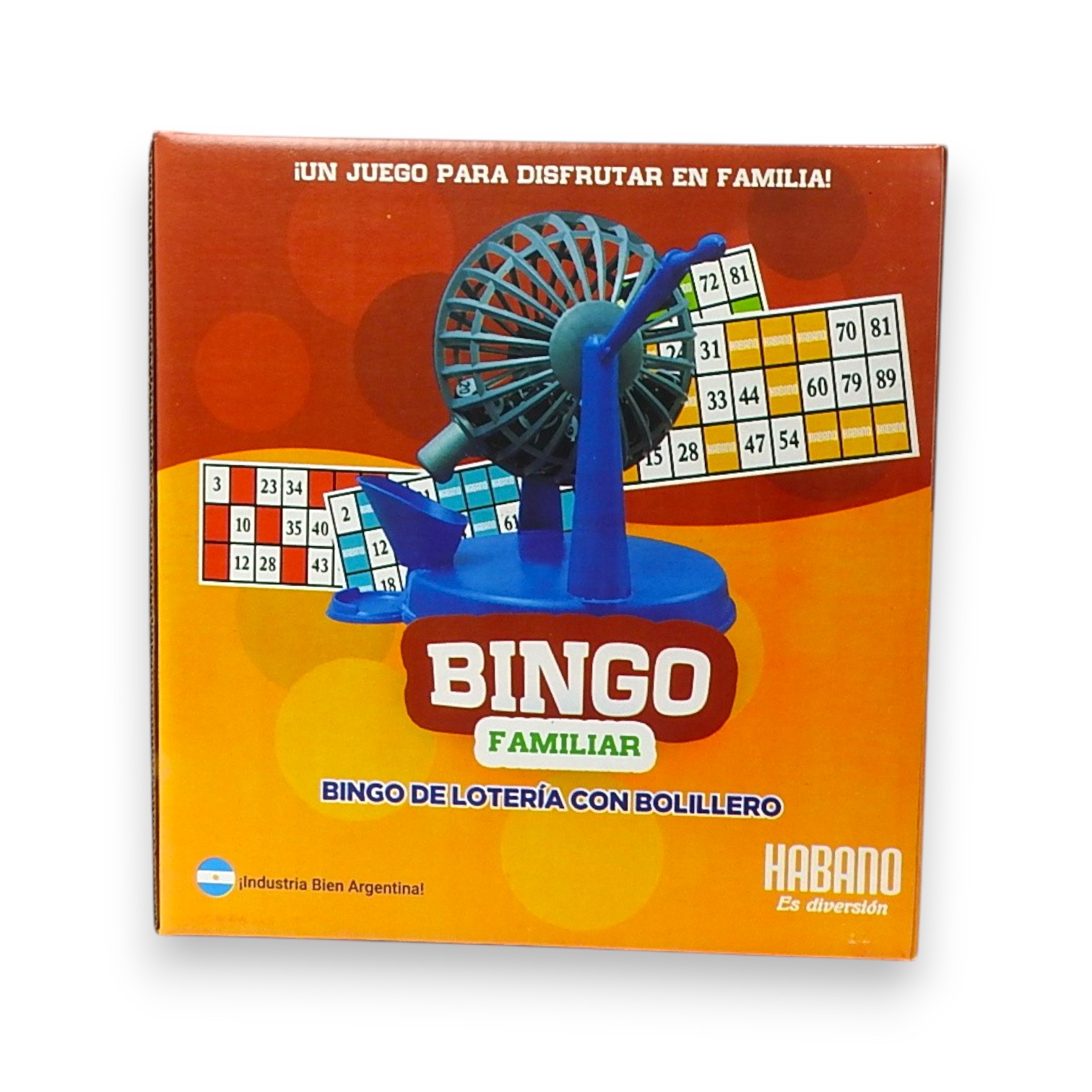 JUEGO BINGO LOTERIA FAMILIAR CON BOLILLERO