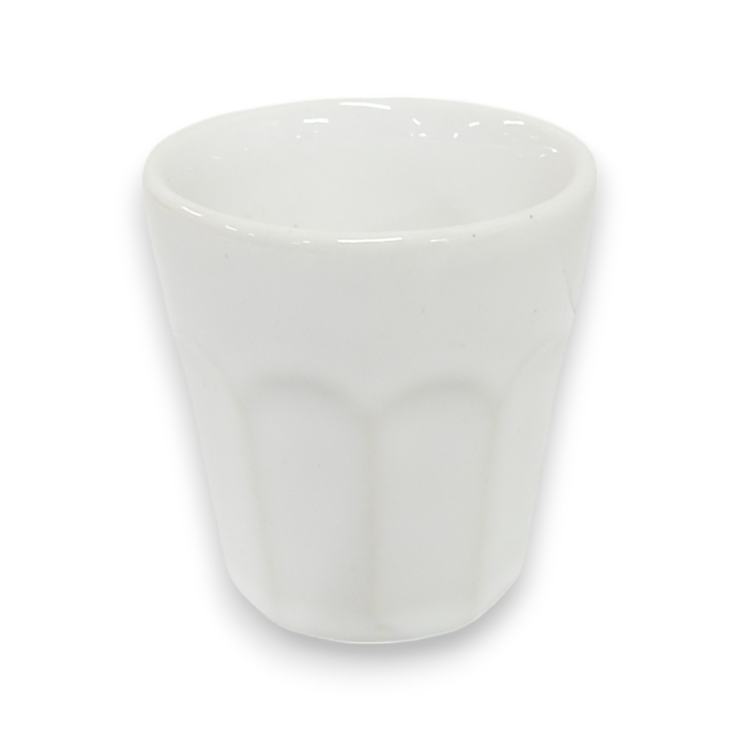 VASO DE CAFE CERAMICA 90cc BLCO.DEC0801