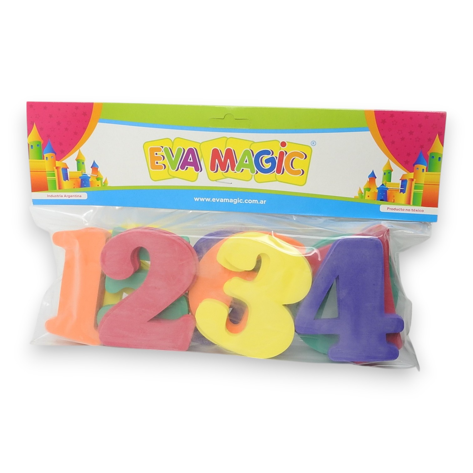 NUMEROS MEDIANOS GOMA EVA BOLSA x 20