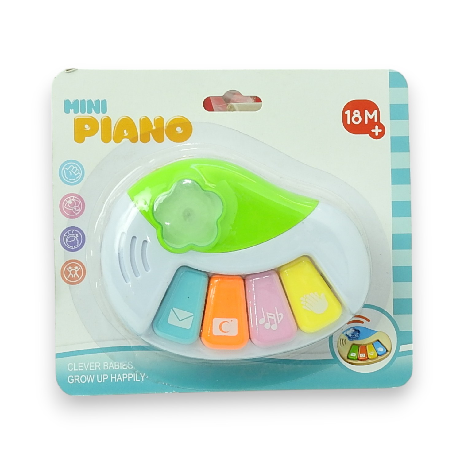 PIANO CON LUZ Y SONIDO 17*15*4.5cm ART. 51180