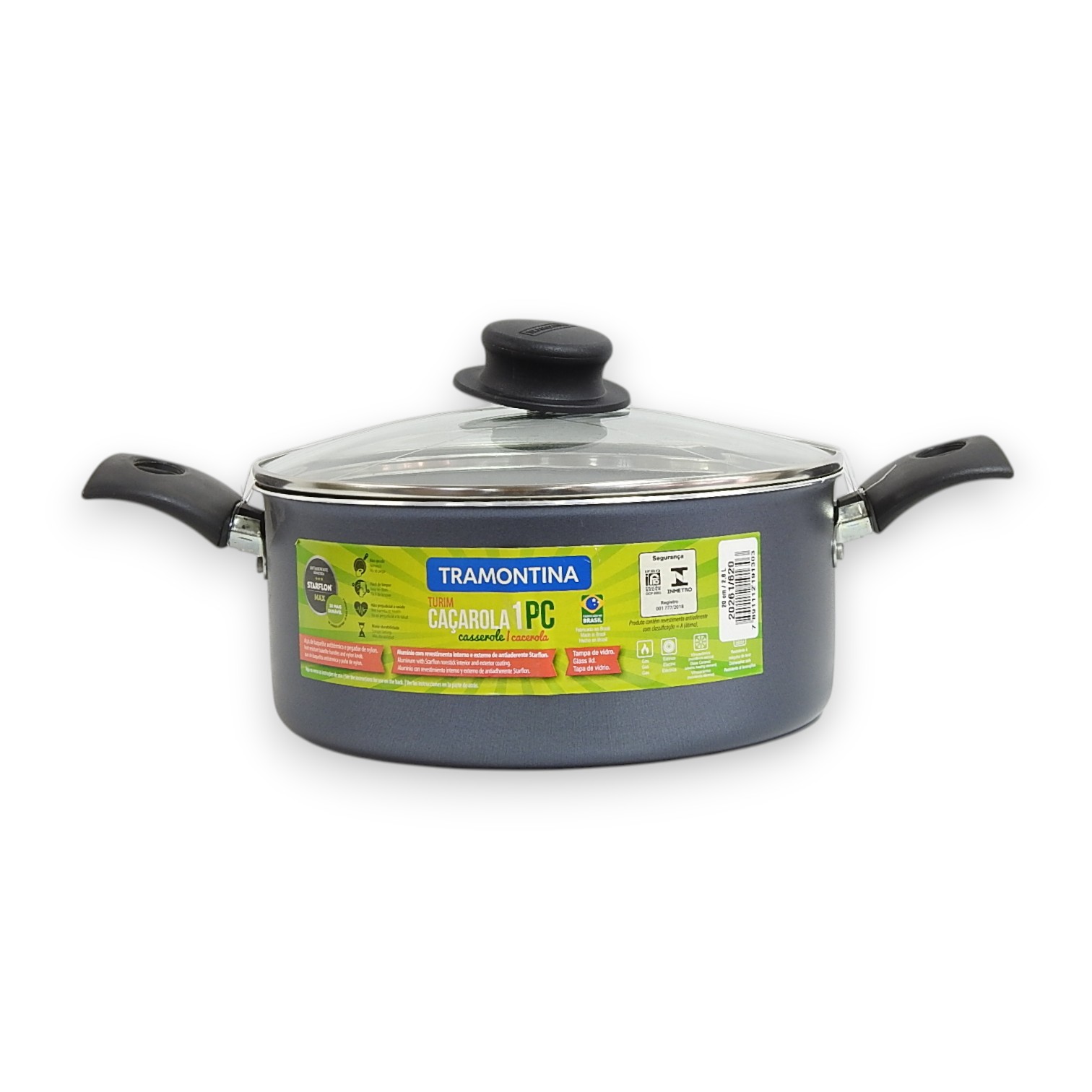 CACEROLA TURIM NEGRO 20cm ART. 03-20261/620