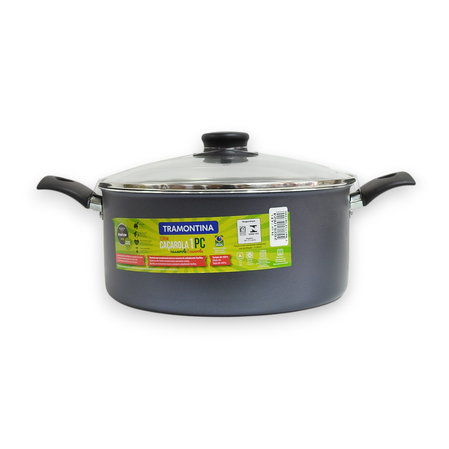 CACEROLA TURIM NEGRO 24cm ART. 03-20261/624