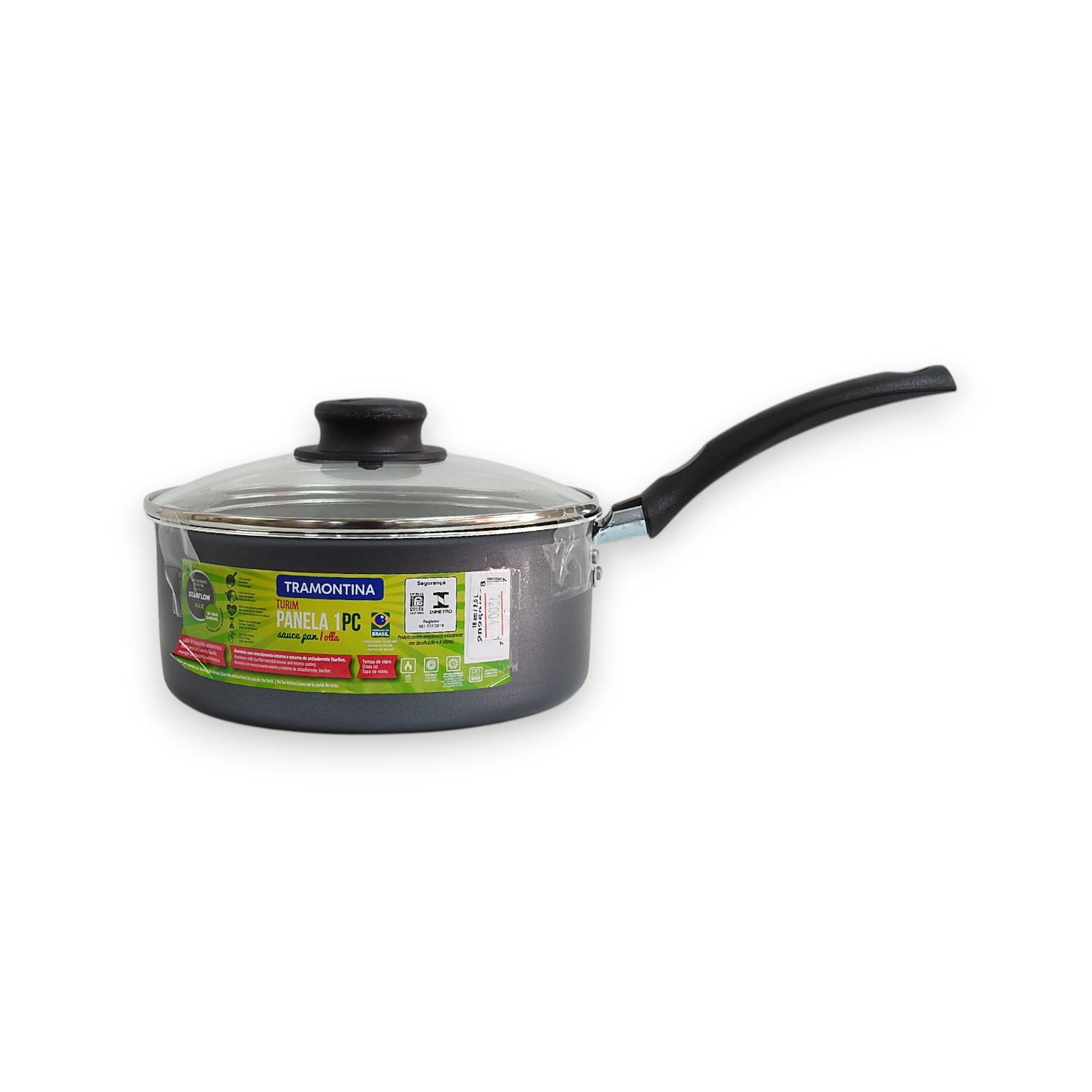 CACEROLA TURIM NEGRO C/MANGO 18cm A. 03-20262/618