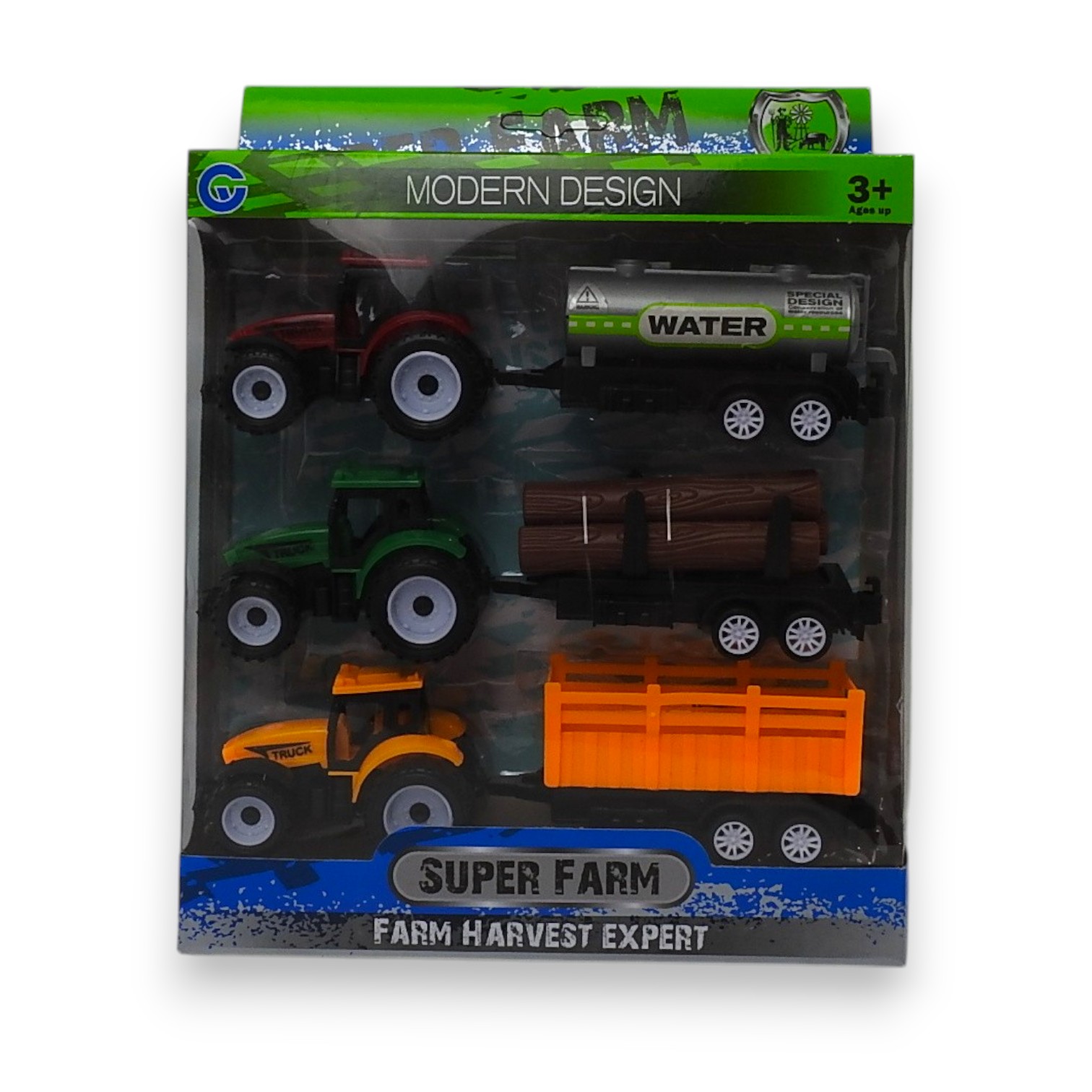 SET 3 TRACTORES SUPER FARM