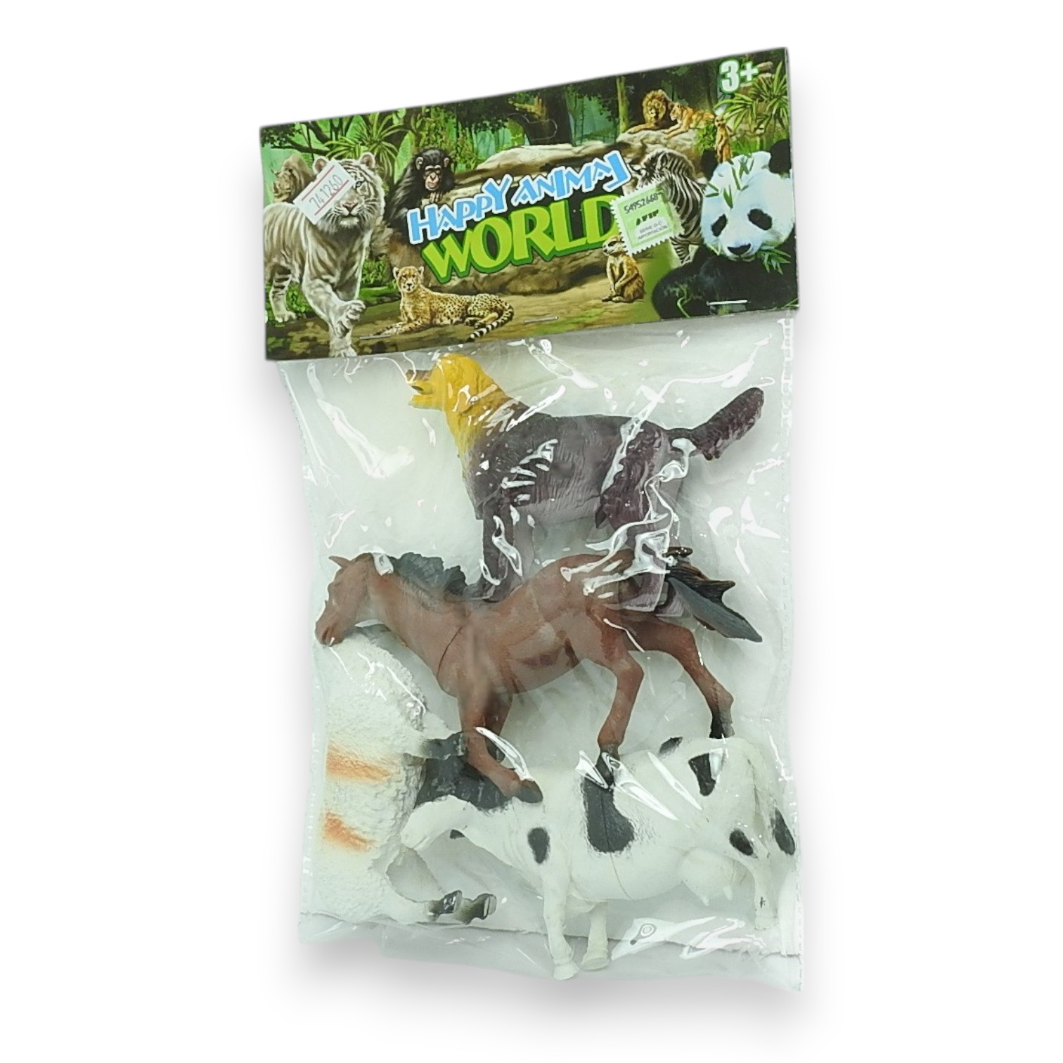 SET DE ANIMALES HAPPY ANIMAL WORLD 4 PZAS.