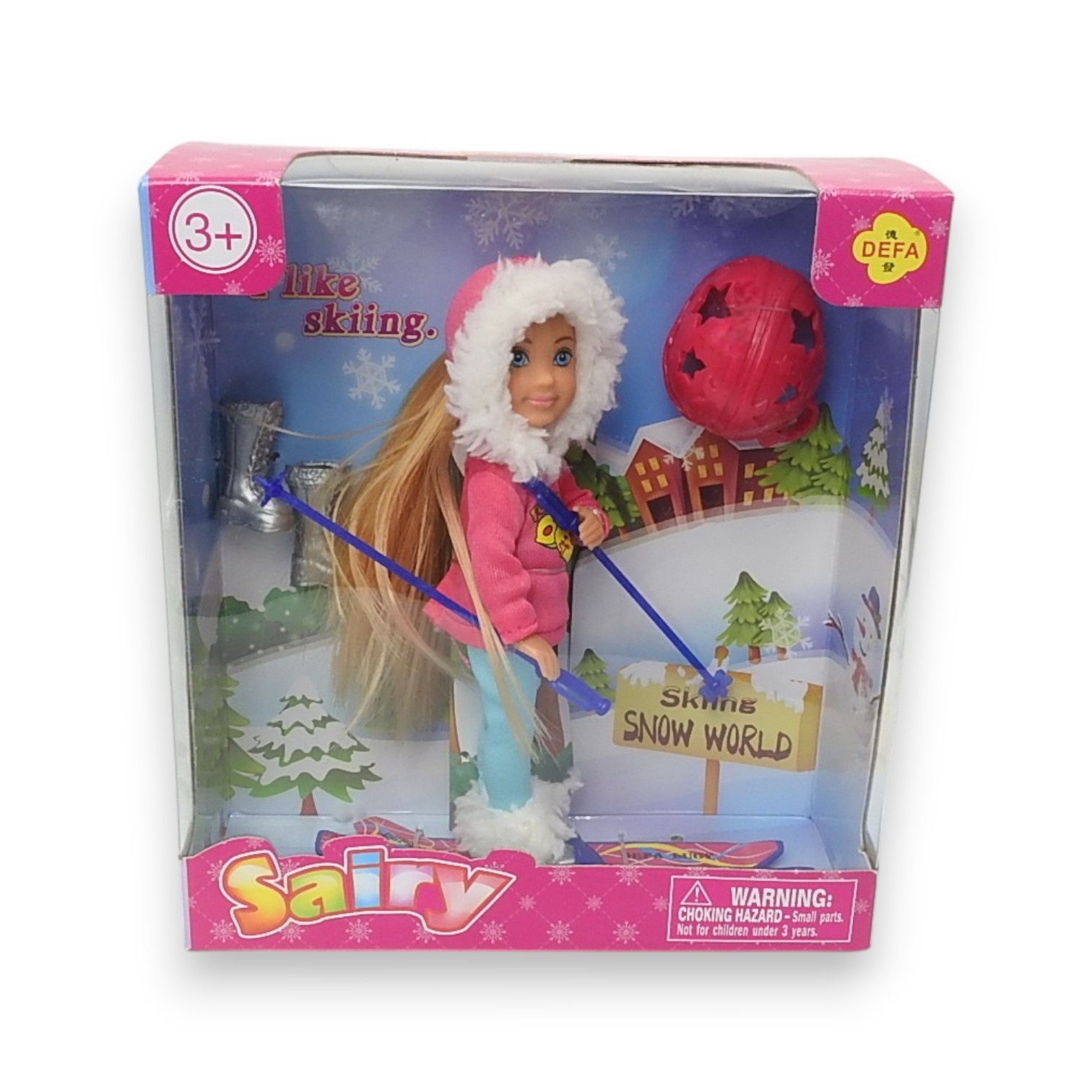MUÑECA SAIRY ESQUIADORA + ACCESORIOS