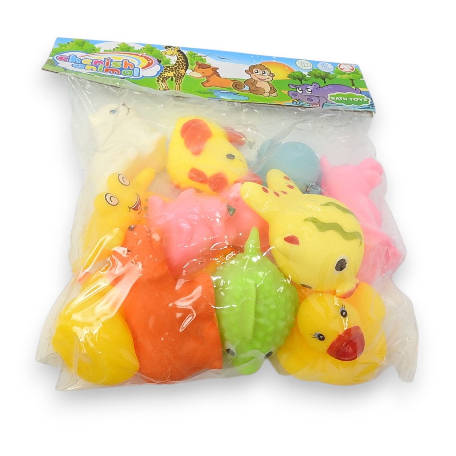 CHIFLE SURTIDO BATH TOYS X 12U E/BOLSA