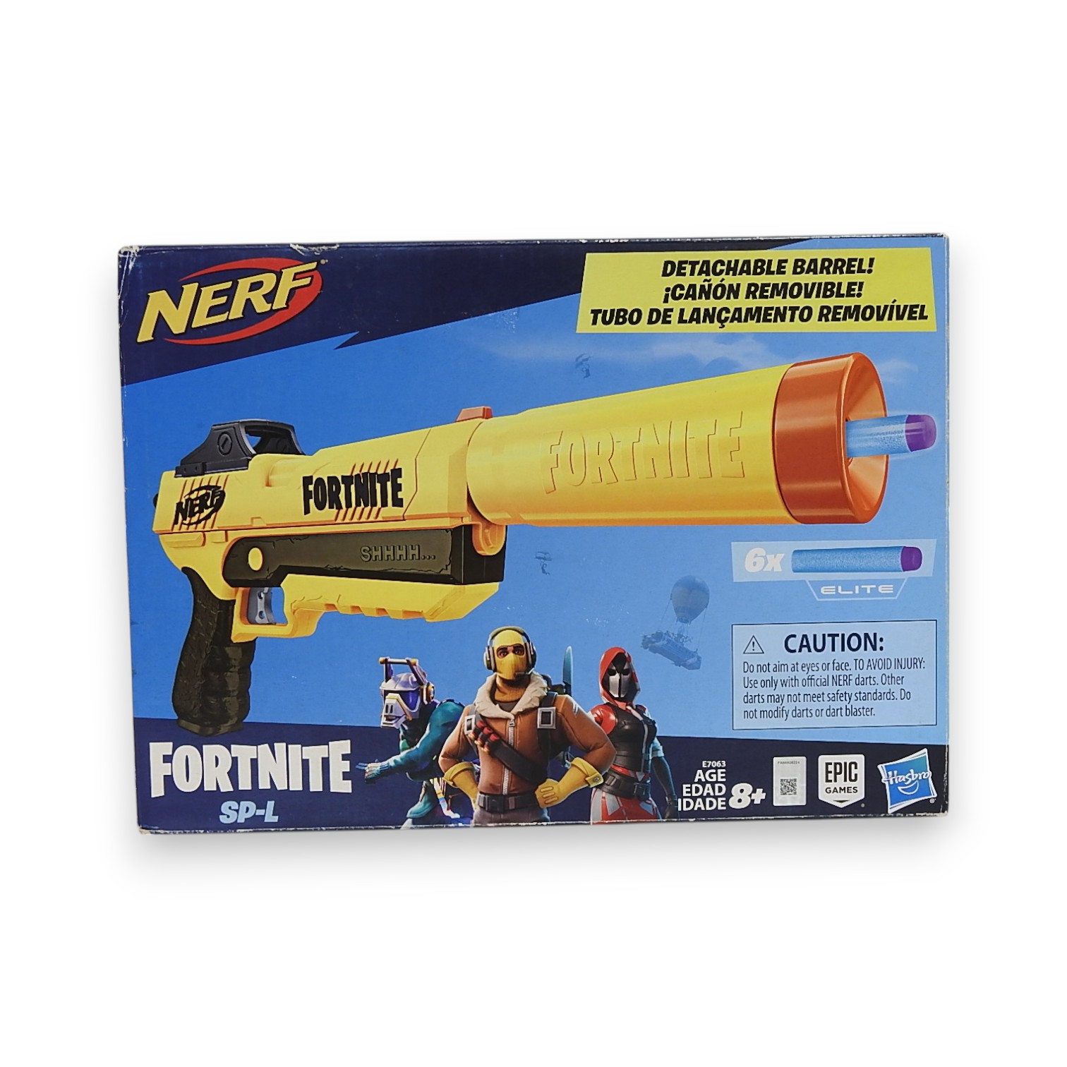 PISTOLA NERF FORTNITE SNEAKY CFE X 6u.ART.112E7063