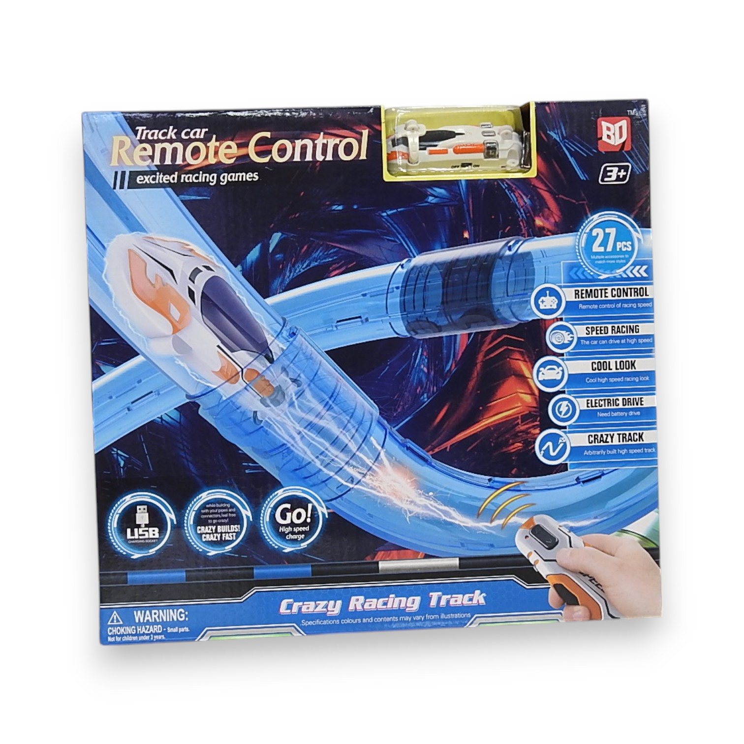PISTA TURBO R/C TUBULAR C/VEHICULO ART.6346/D2082-