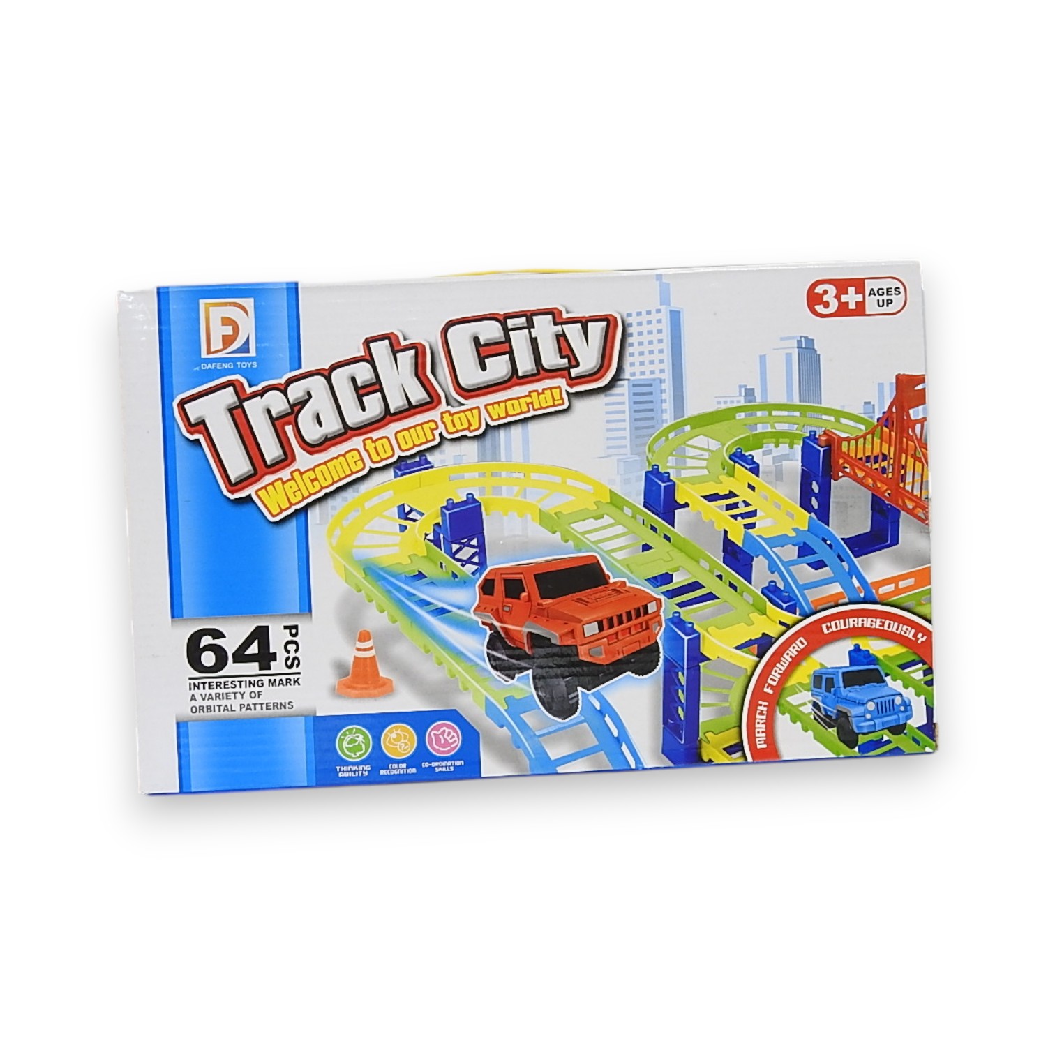 PISTA DE AUTOS TRACK CITY 64 PZAS.