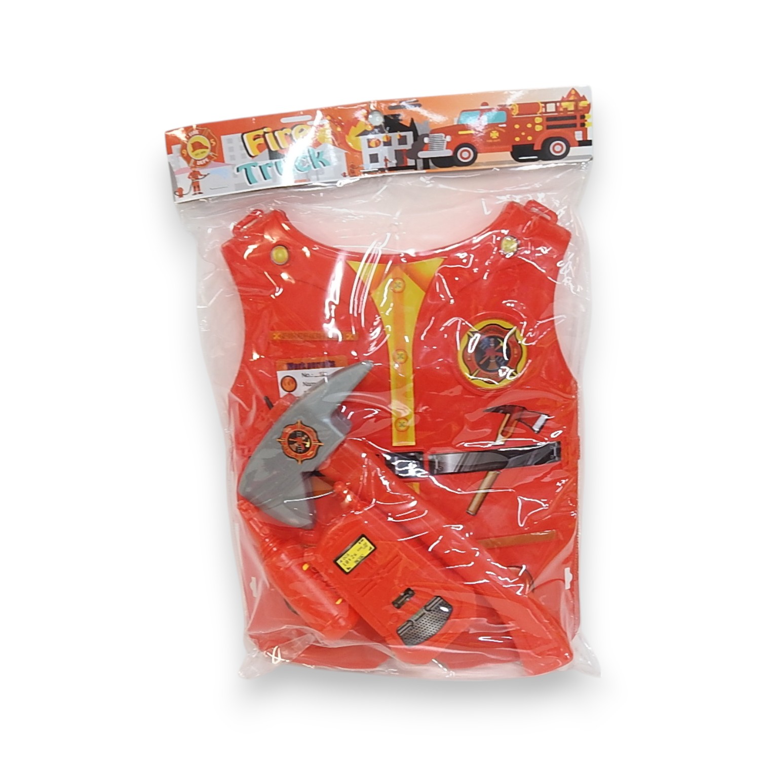 CHALECO BOMBERO FIREMAN CON ACCESORIOS