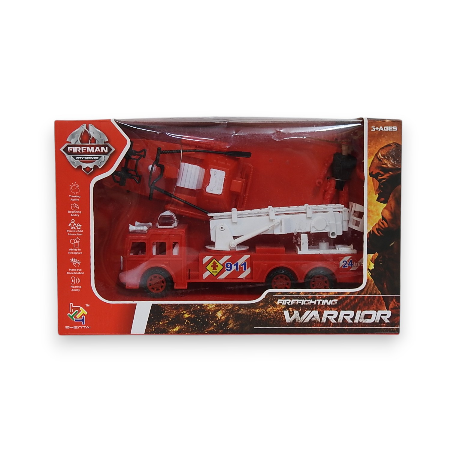 SET DE BOMBERO FIREFIGHTING WARRIOR CON ACCESORIOS