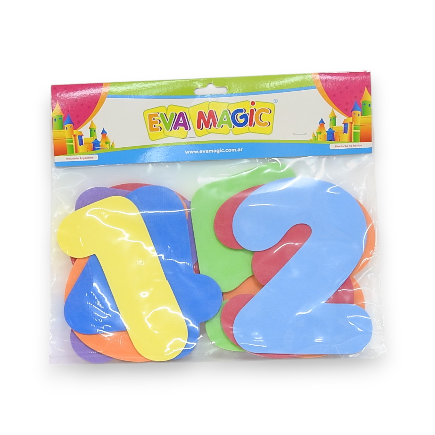 NUMEROS GIGANTE GOMA EVA BOLSA x 10 1.5mm