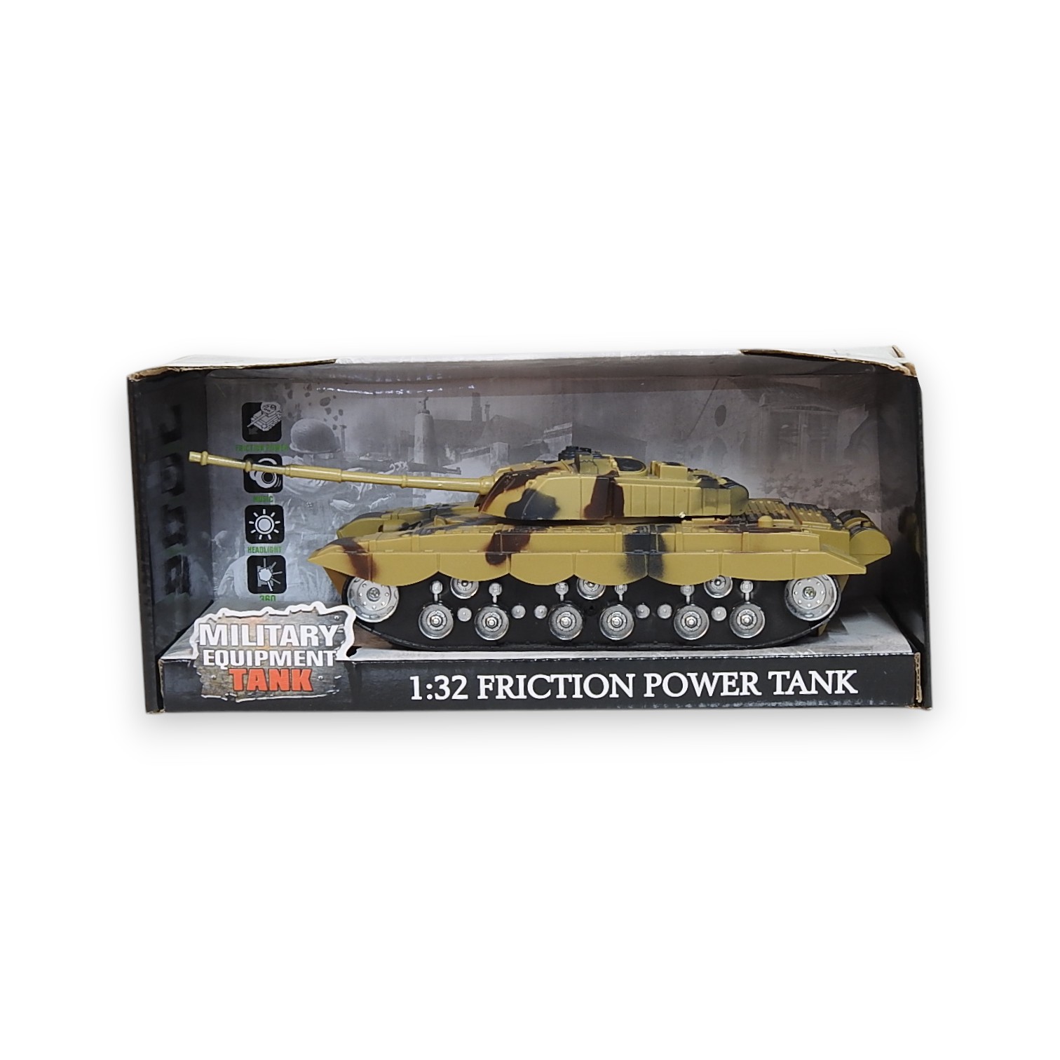 TANQUE MILITAR A FRICCION COLECCIONABLE E 1:32