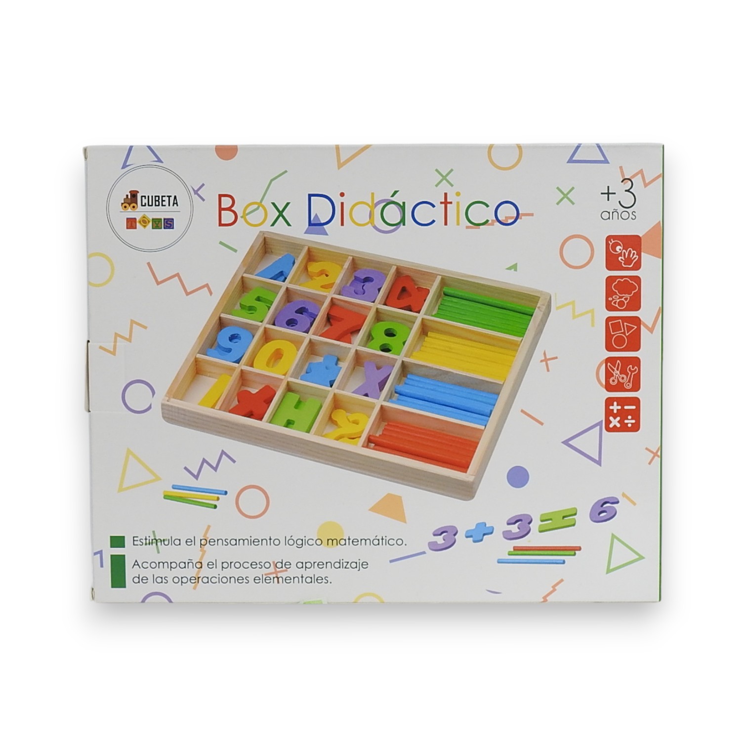 BOX DIDACTICO CAJITA MADERA NUMEROS