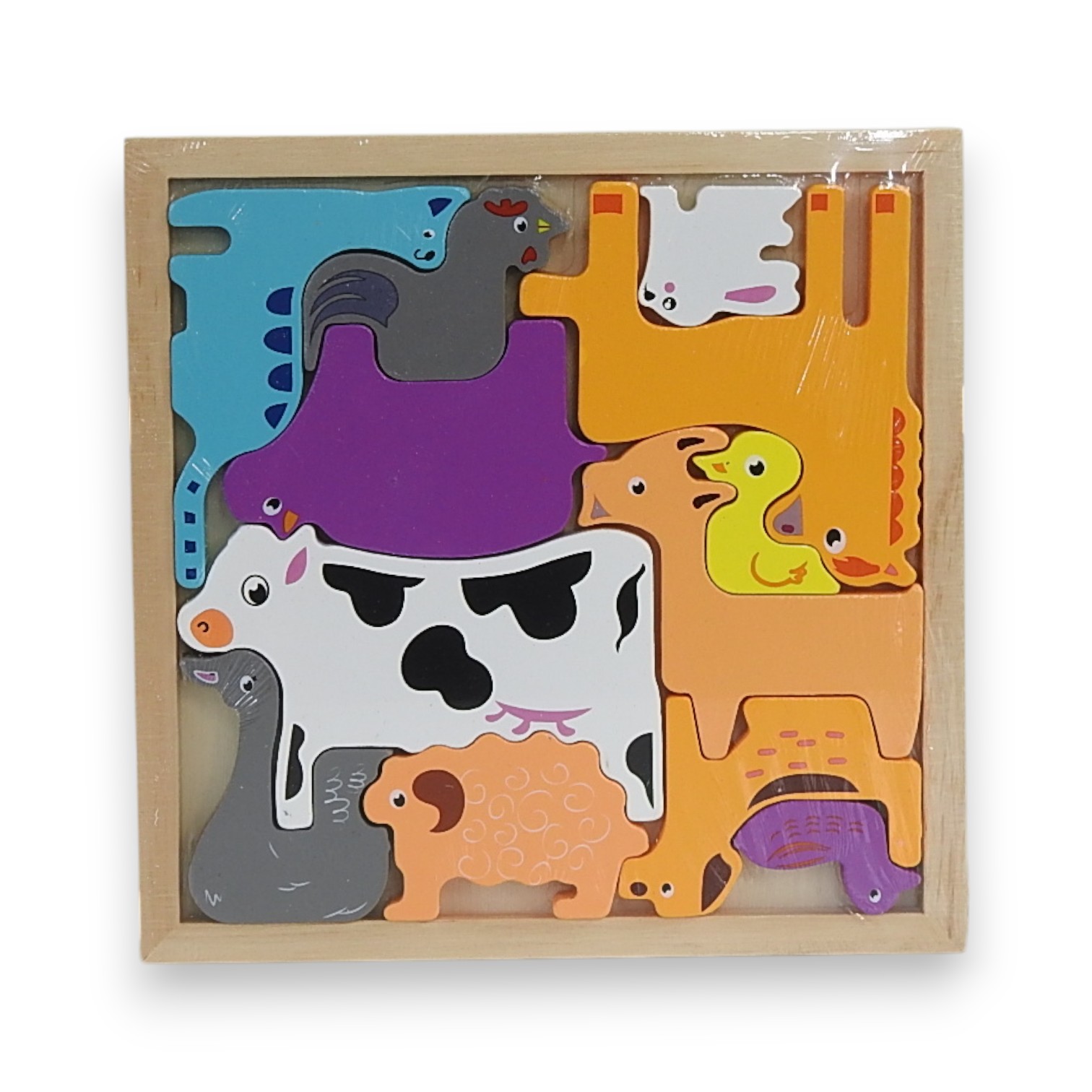 BLOQUES ANIMALES DE GRANJA DE MADERA