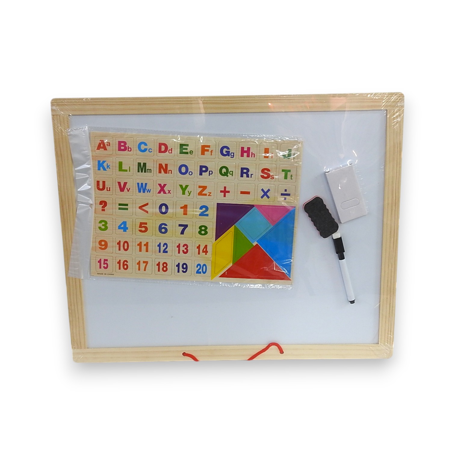 PIZARRON ABECEDARIO Y NUMEROS MAGNETICA MADERA