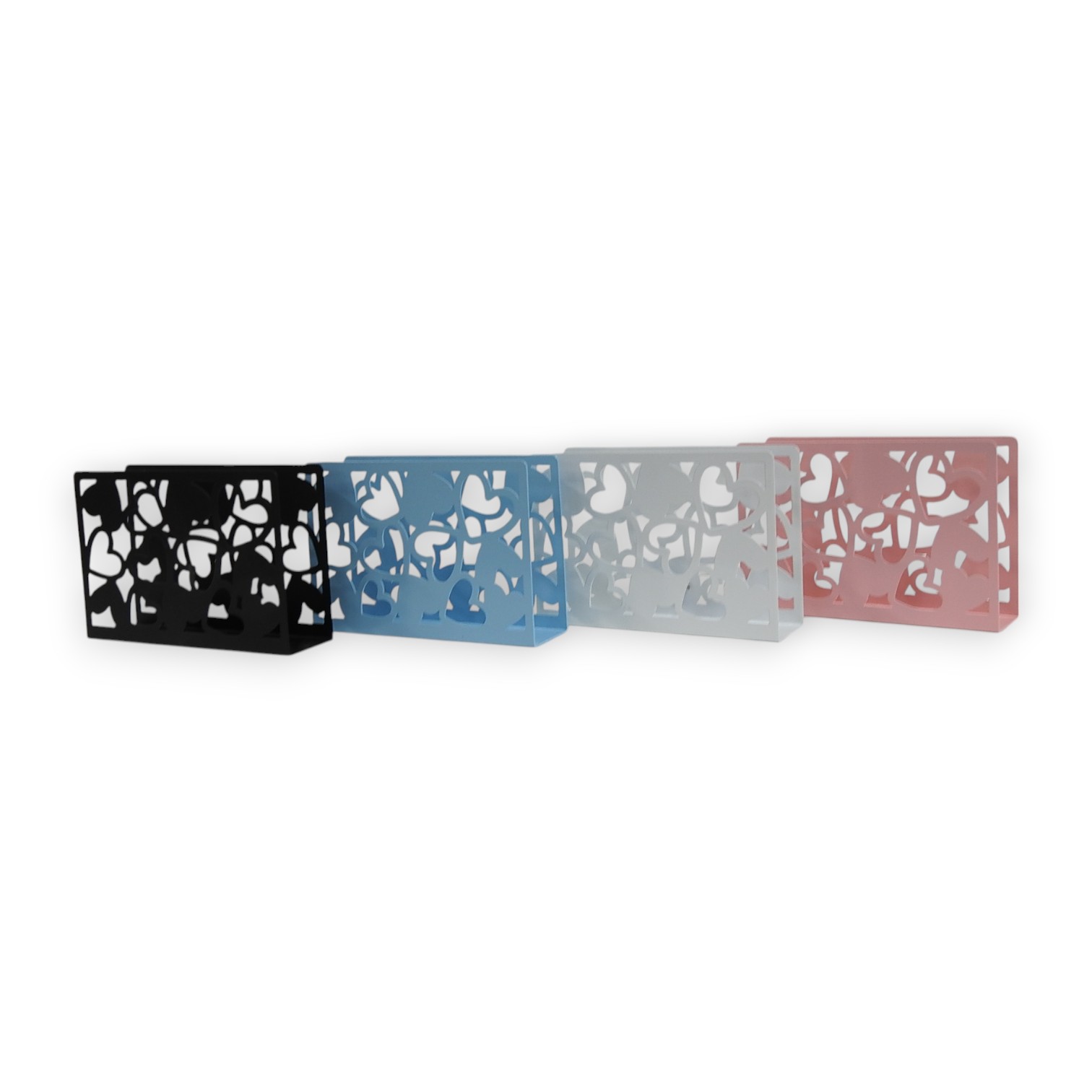 PORTA SERVILLETAS METALICO C/CORAZONES
