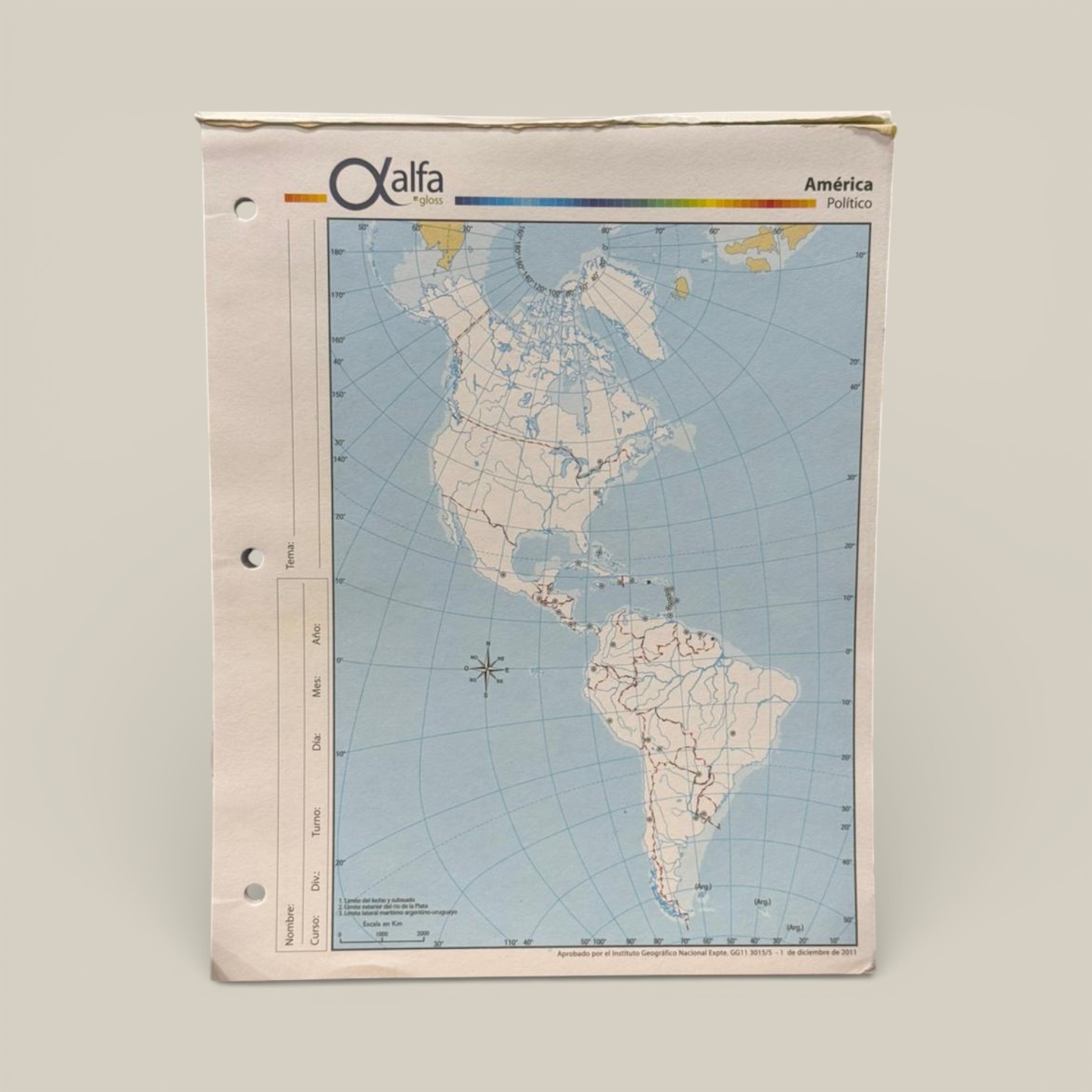 Mapa alfa n.3 america politico unid.art.3140217