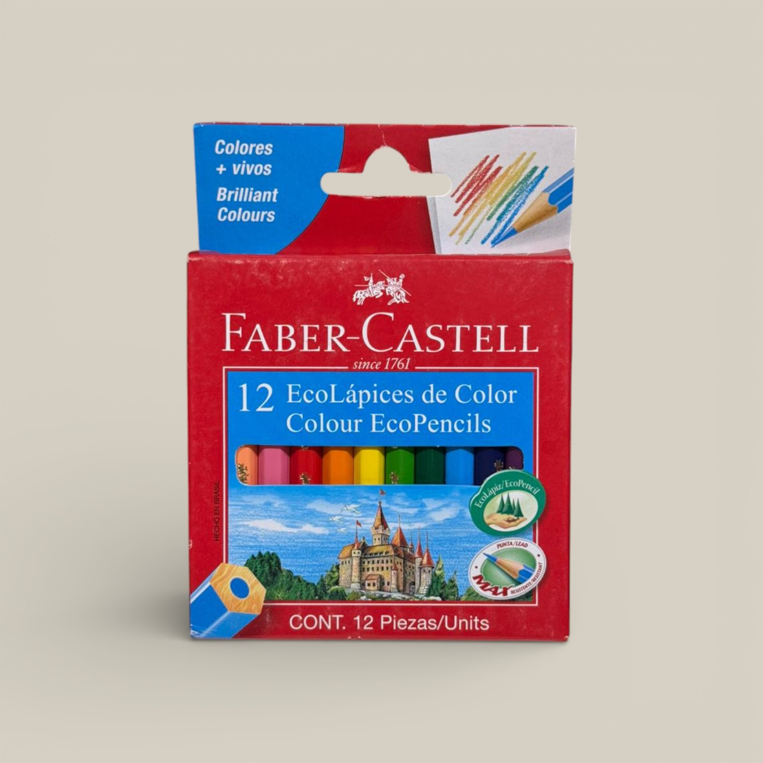 Lapiz color faber cortos ecolapiz x 12u.art.7217