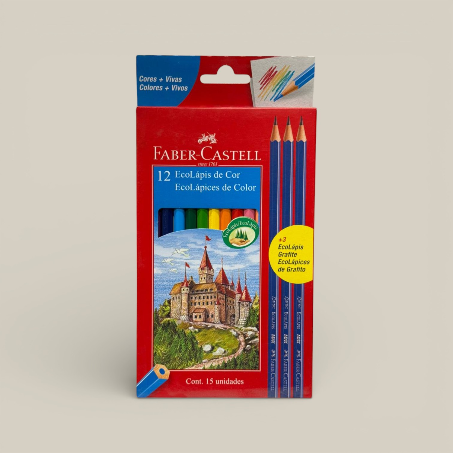 Lapiz color faber ecolapiz largos x 12.art.7334