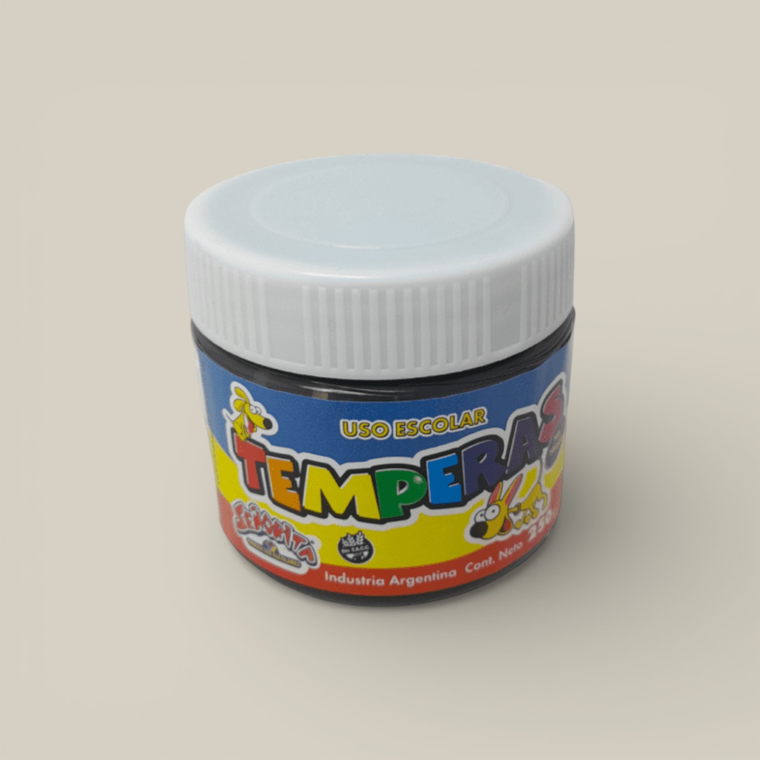 Tempera pote se?orita negro x 250g art.10302/1