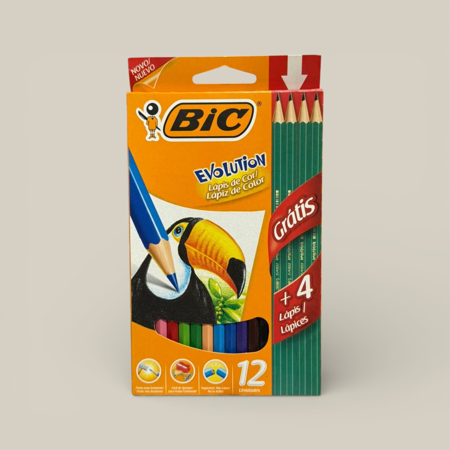 Lapiz bic color evolution x 12 +4u.ngo.