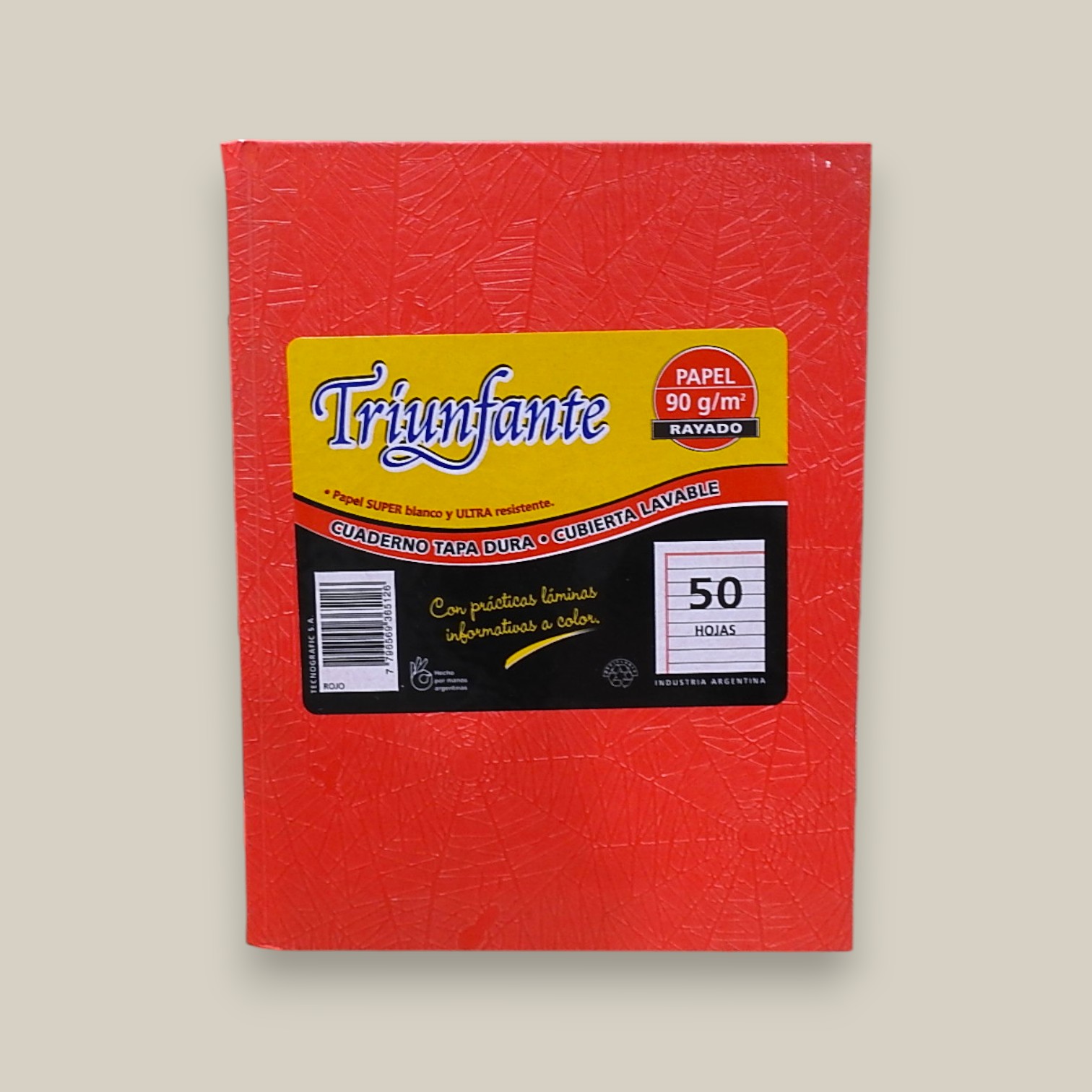 Cuaderno rojo t/dura triunfante 50 h