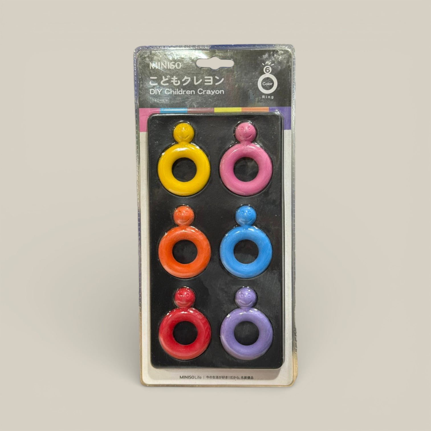 CRAYON COLOR ANILLO E/BLISTER X 6u.ART.13291