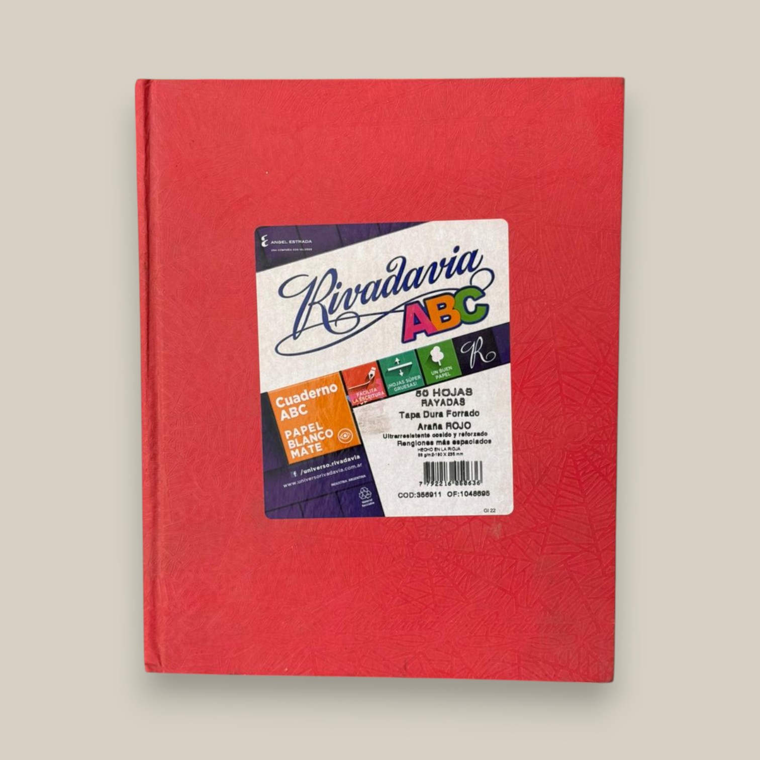 Cuaderno rivadavia abc ara?a rojo 48 h