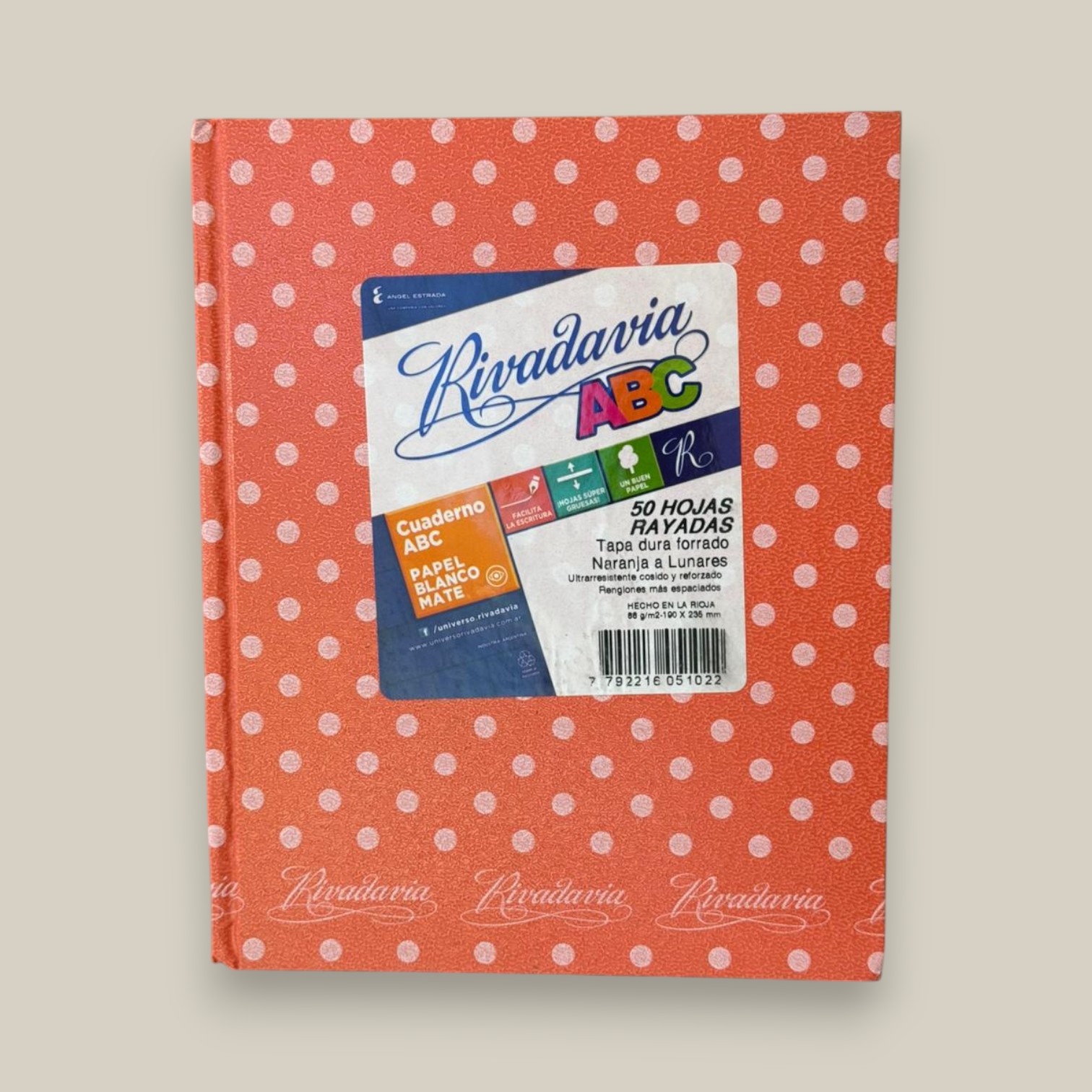 Cuaderno rivadavia abc naranja lunar 48h art.913