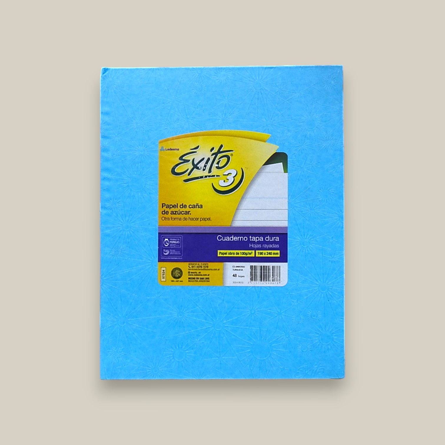 Cuaderno exito nro.3 turquesa 48 h