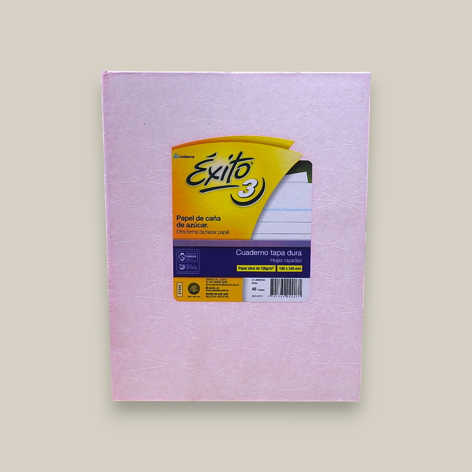 Cuaderno exito nro.3 rosa 48 h