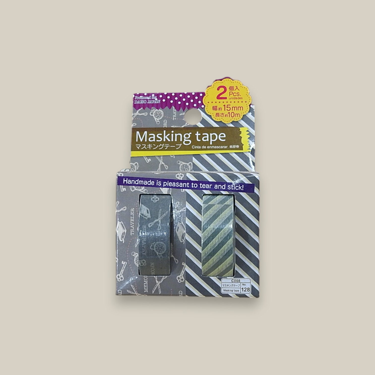 Cinta adhesiva 15mm x 2pzas.e/caja art.128