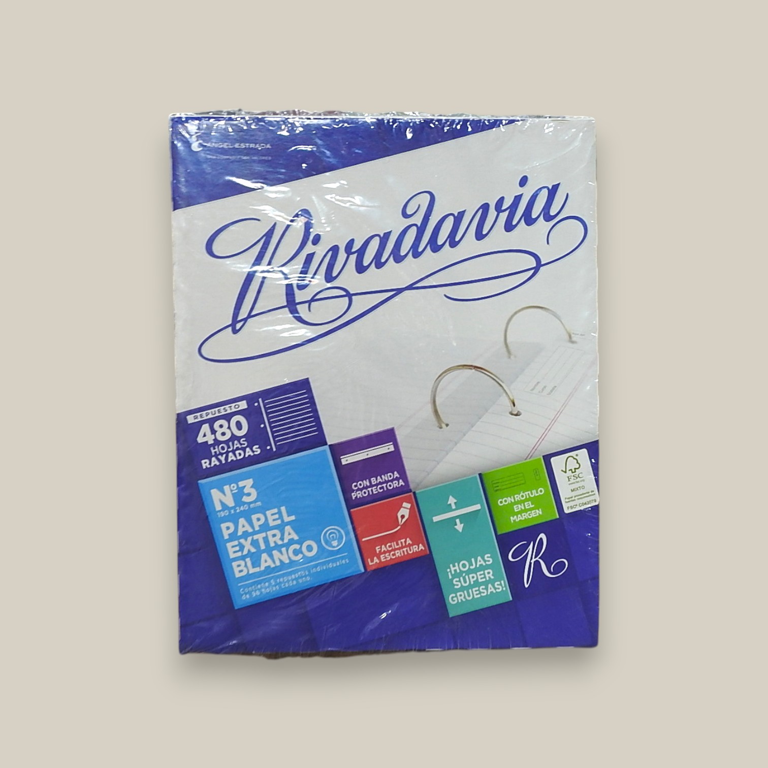 Repuesto rivadavia ray. c/banda 480 h