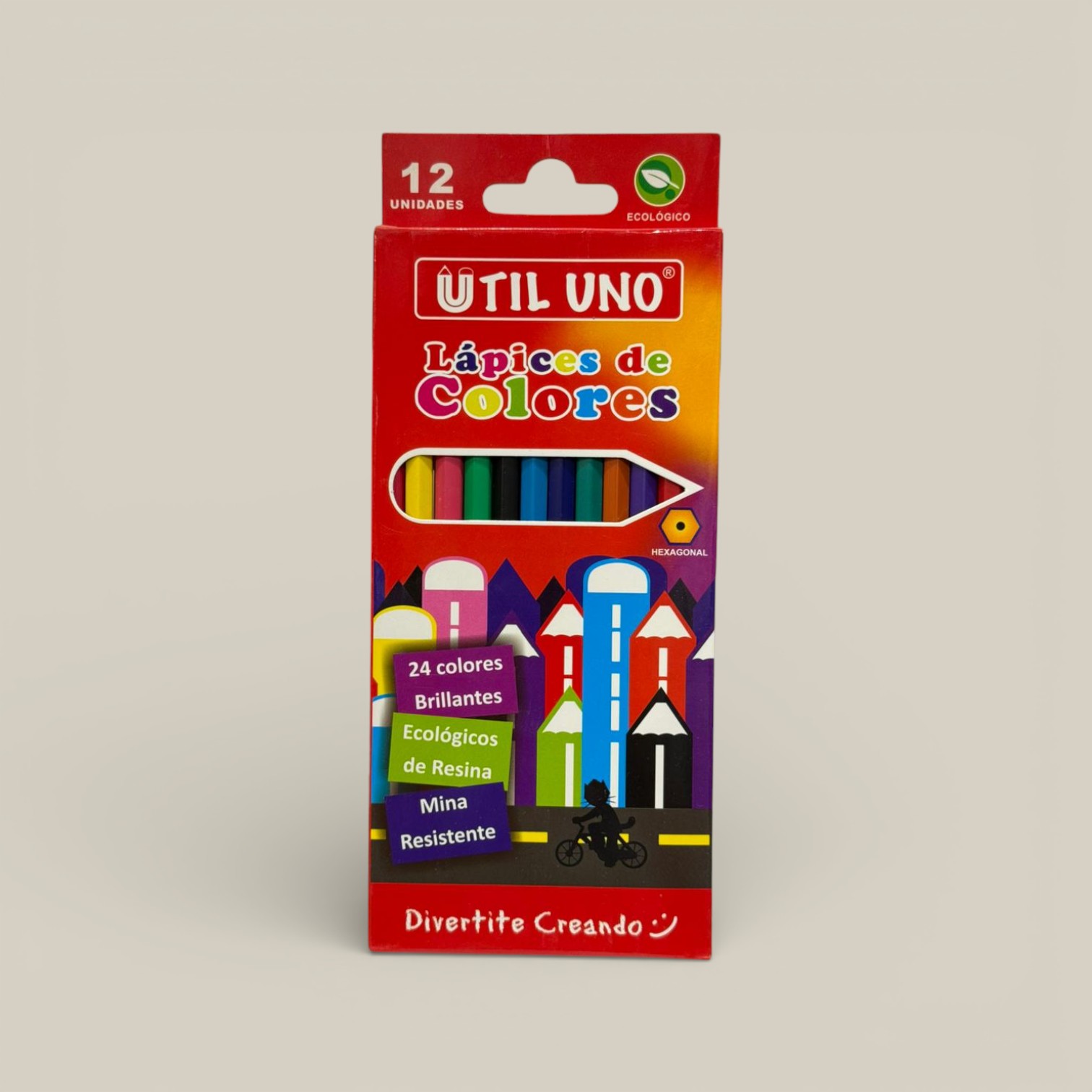 Lapiz de colores util uno largos x 12u.art.cpe12
