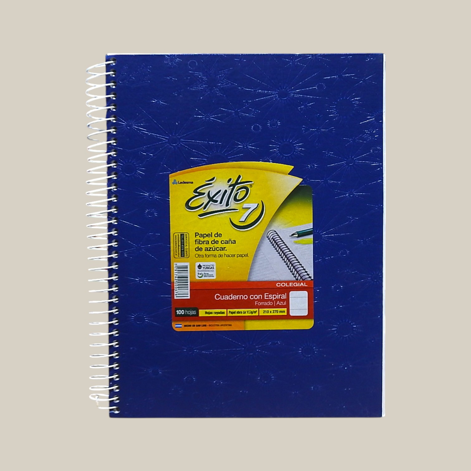 Cuaderno esp.exito 21x27cm azul x100hjs.art.101969