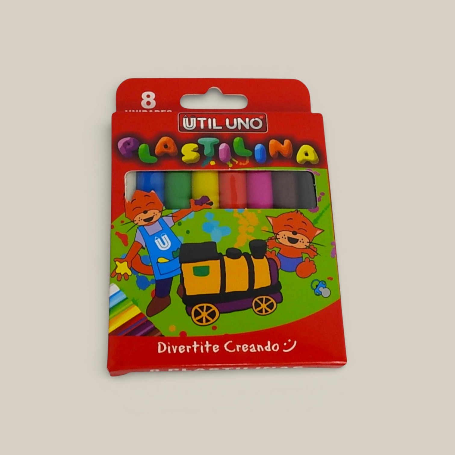 Plastilina util uno de colores x 8 u