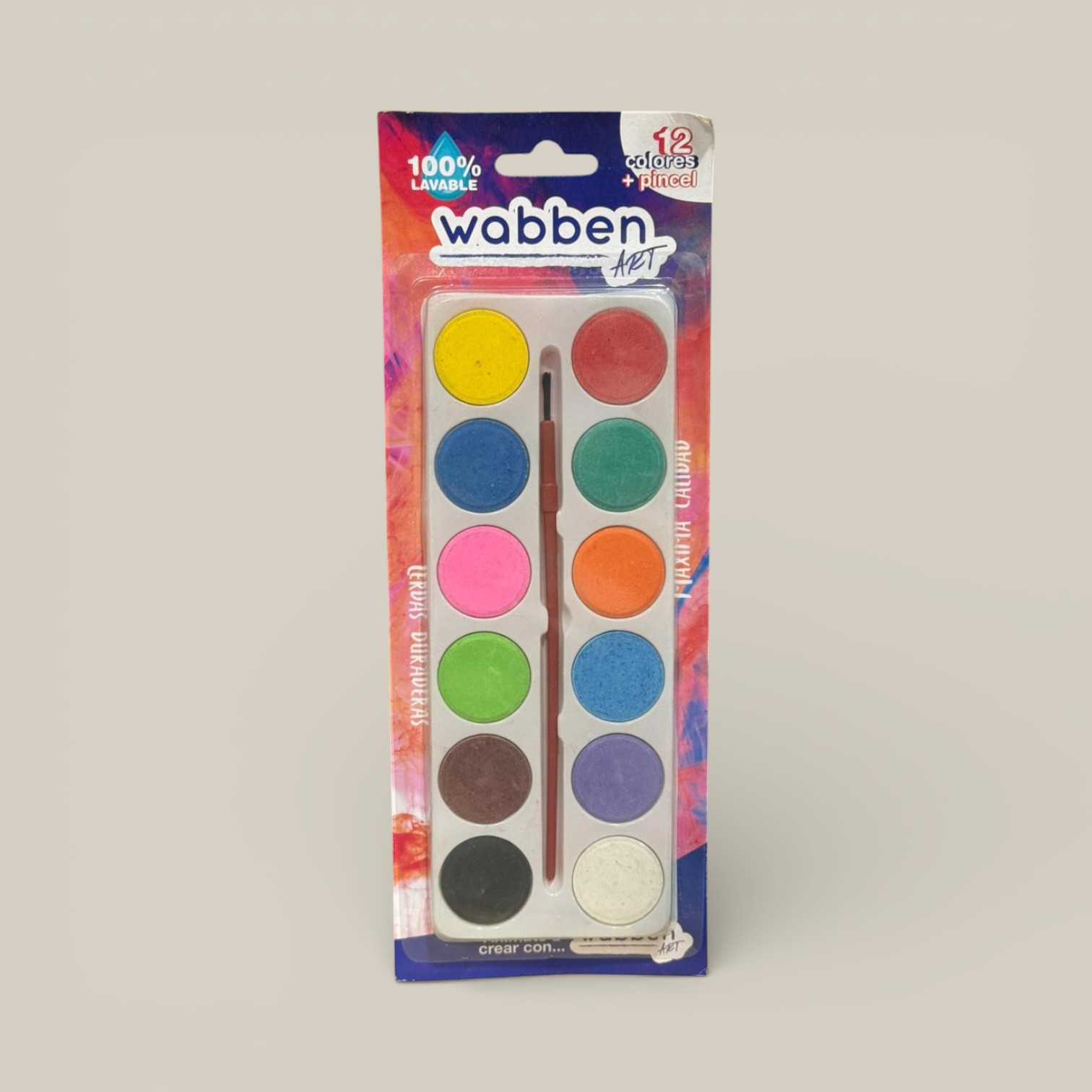 Acuarela 12 colores pincel blister art. 9028