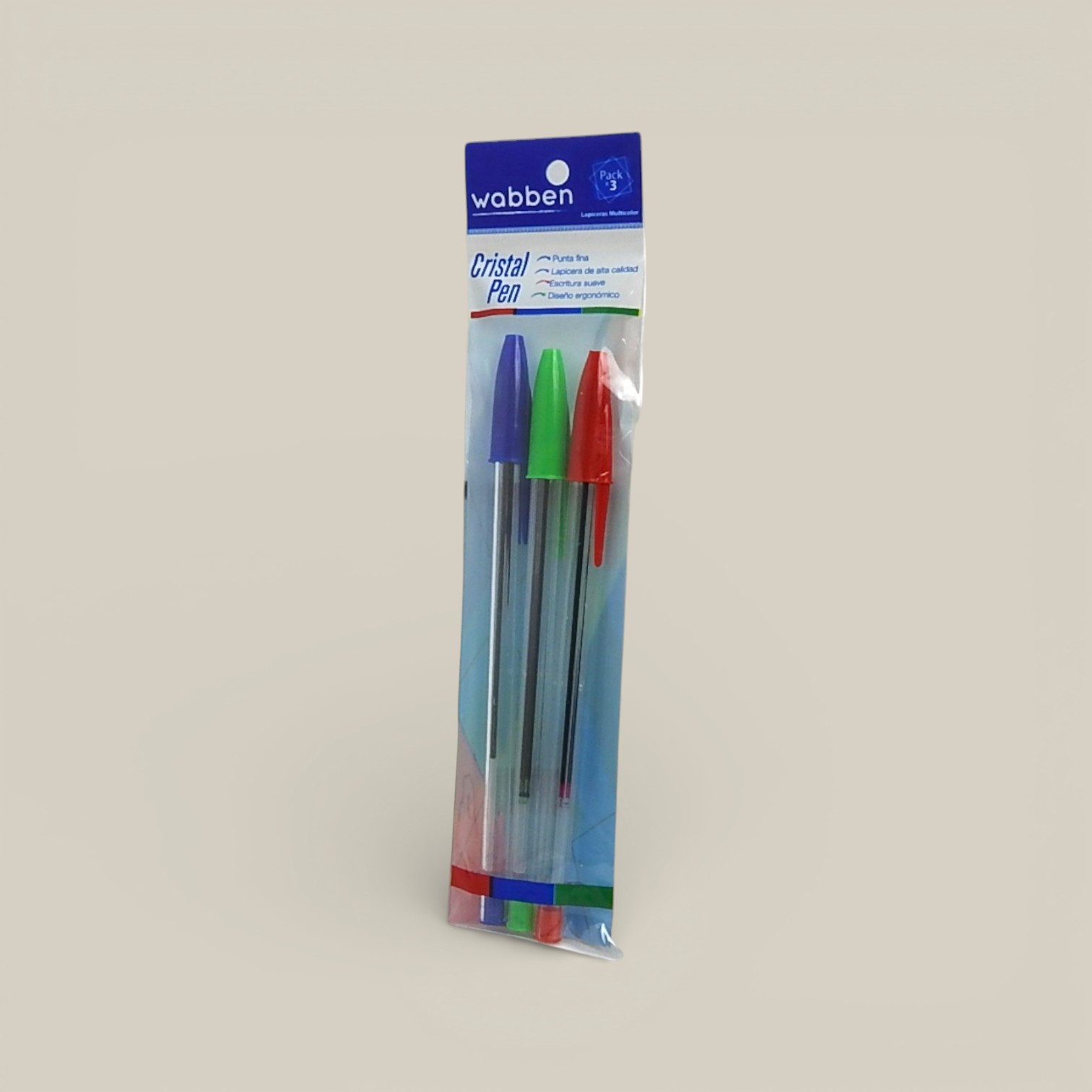 Lapicera cristal colores flow art. 9155