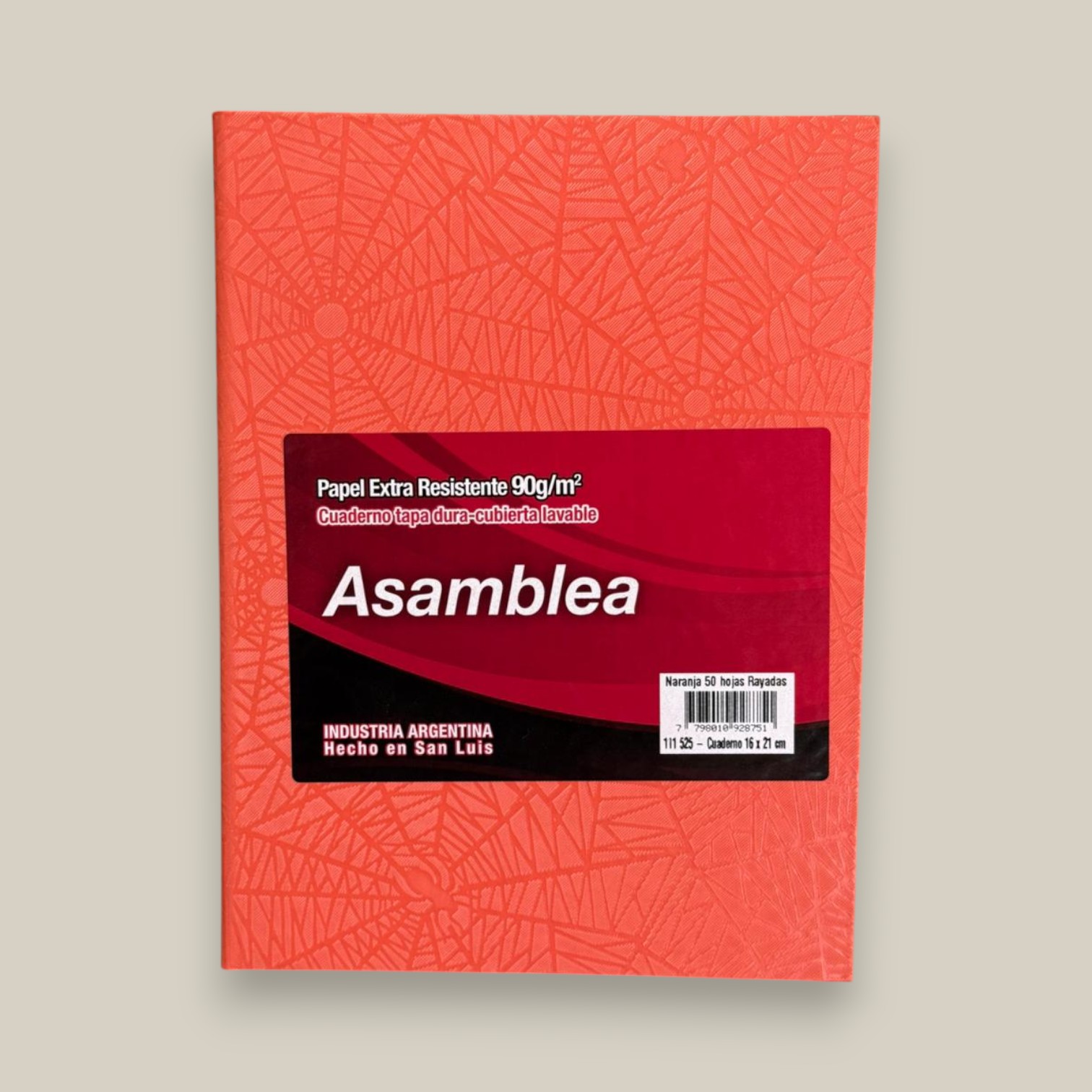 Cuaderno asamblea 16*21 50h ara?a naranja