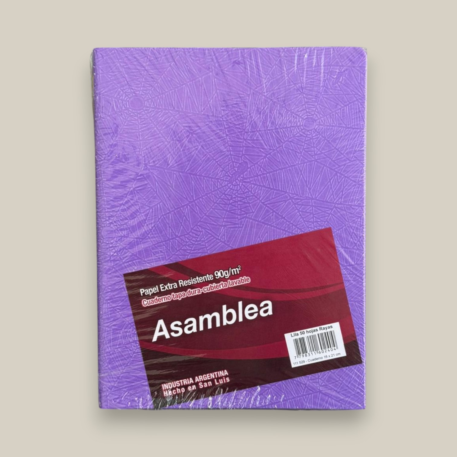 Cuaderno asamblea 16*21 50h ara?a lila