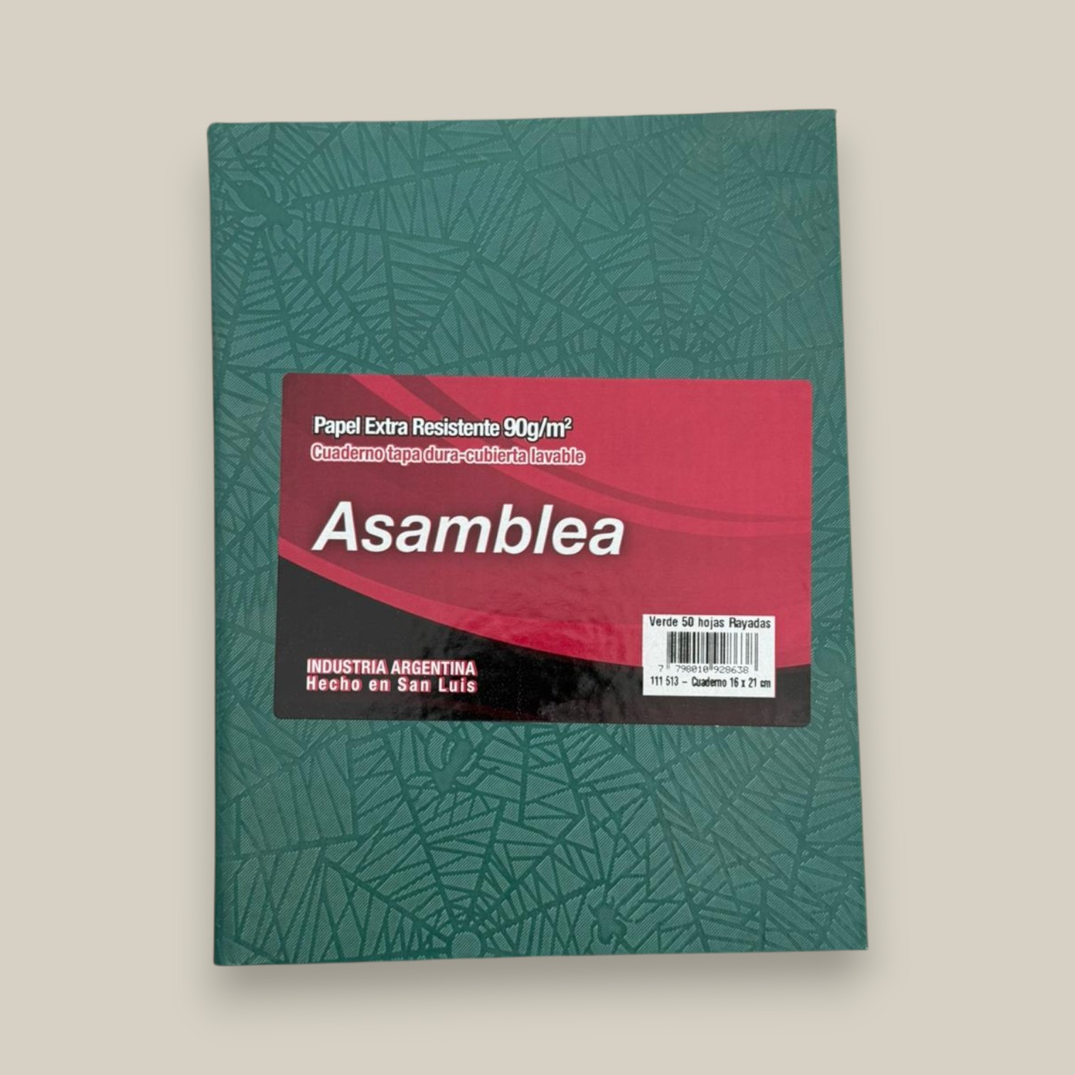 Cuaderno asamblea 16*21 50h ara?a verde