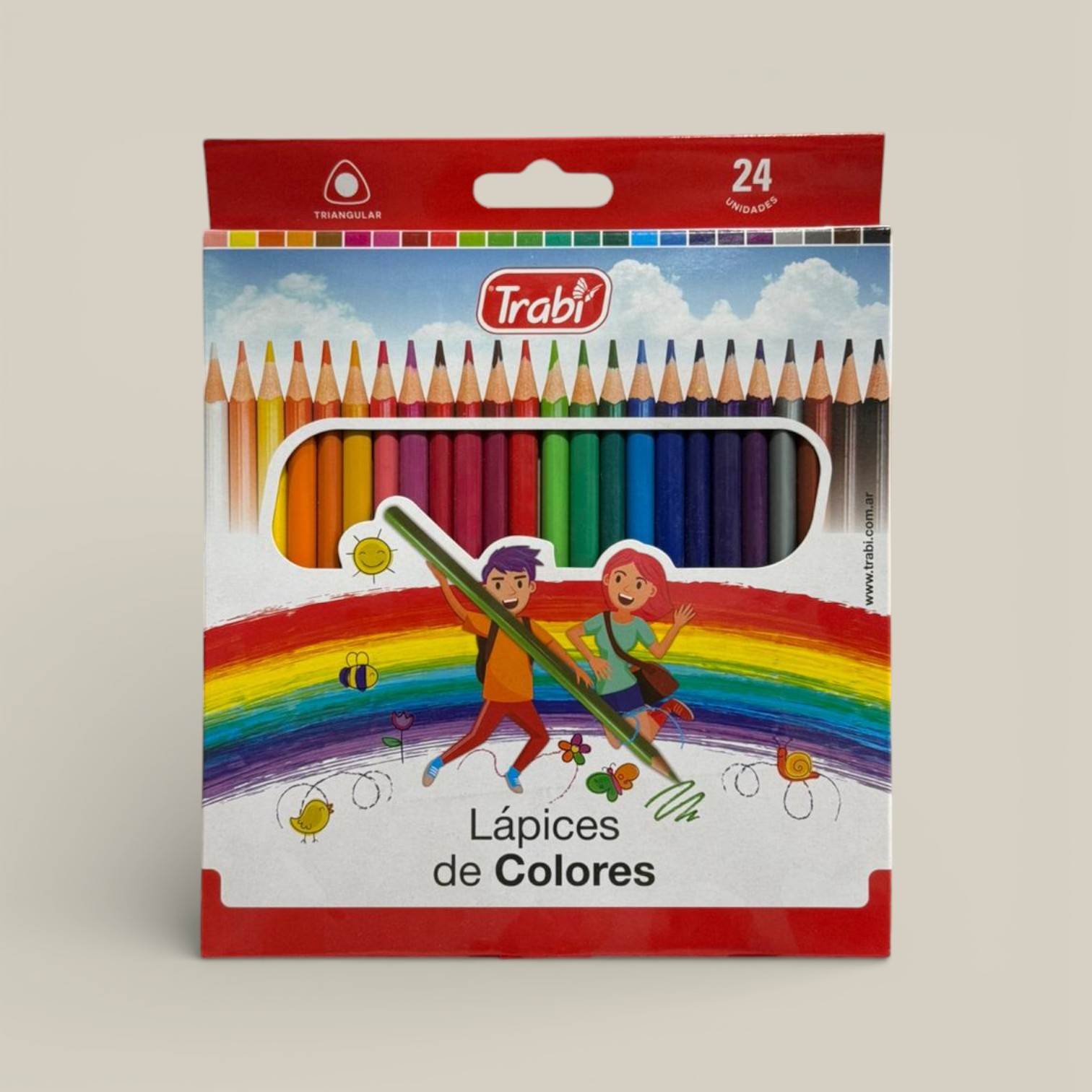 Lapices de colores resina largo x 24