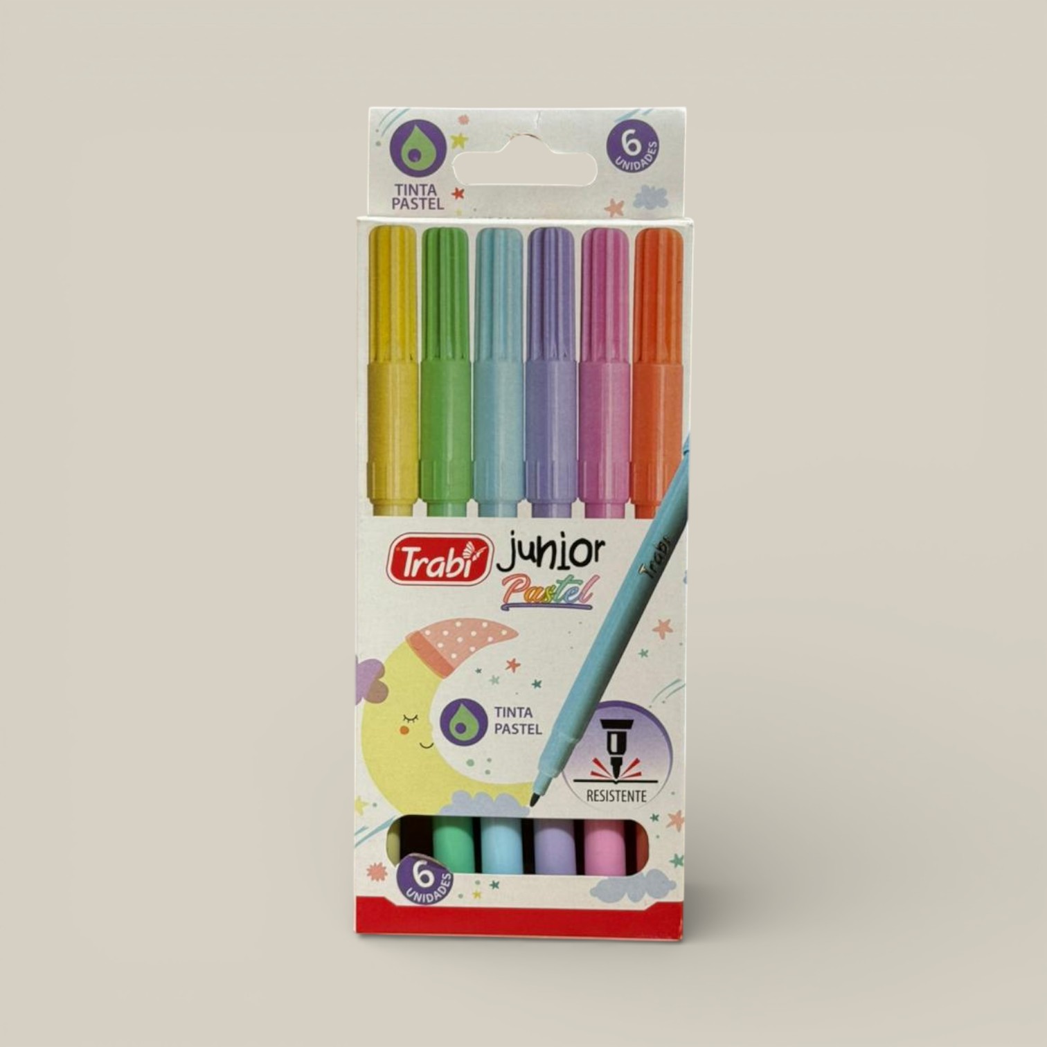 Marcadores al agua colores pastel x 6 art. tr95101